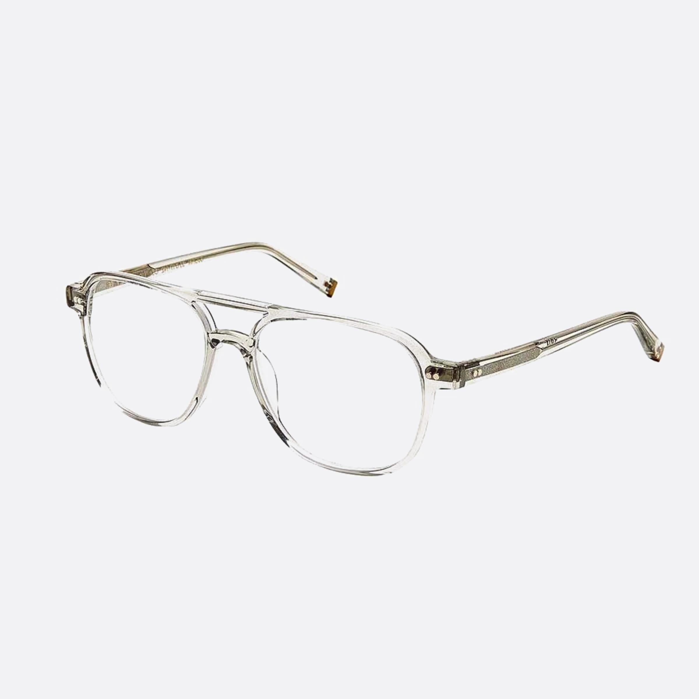 Moscot 55mm Bjorn Ltgy Grey Pilot Men Eyeglasses - Side View