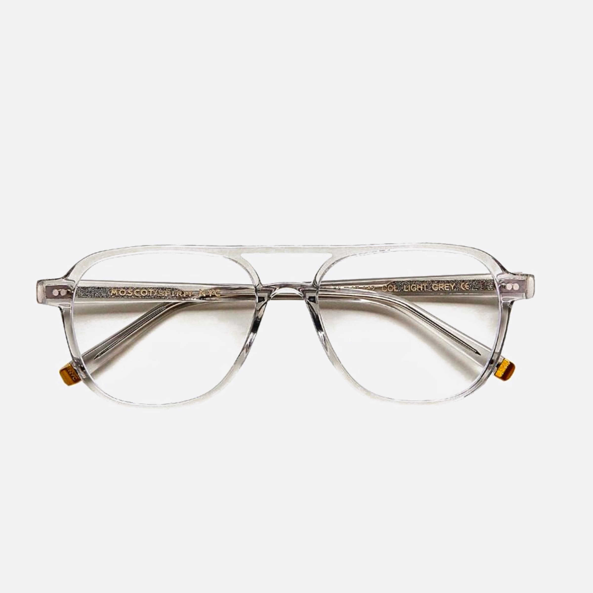Moscot 58mm Bjorn Ltgy Grey Pilot Men Eyeglasses - Main View