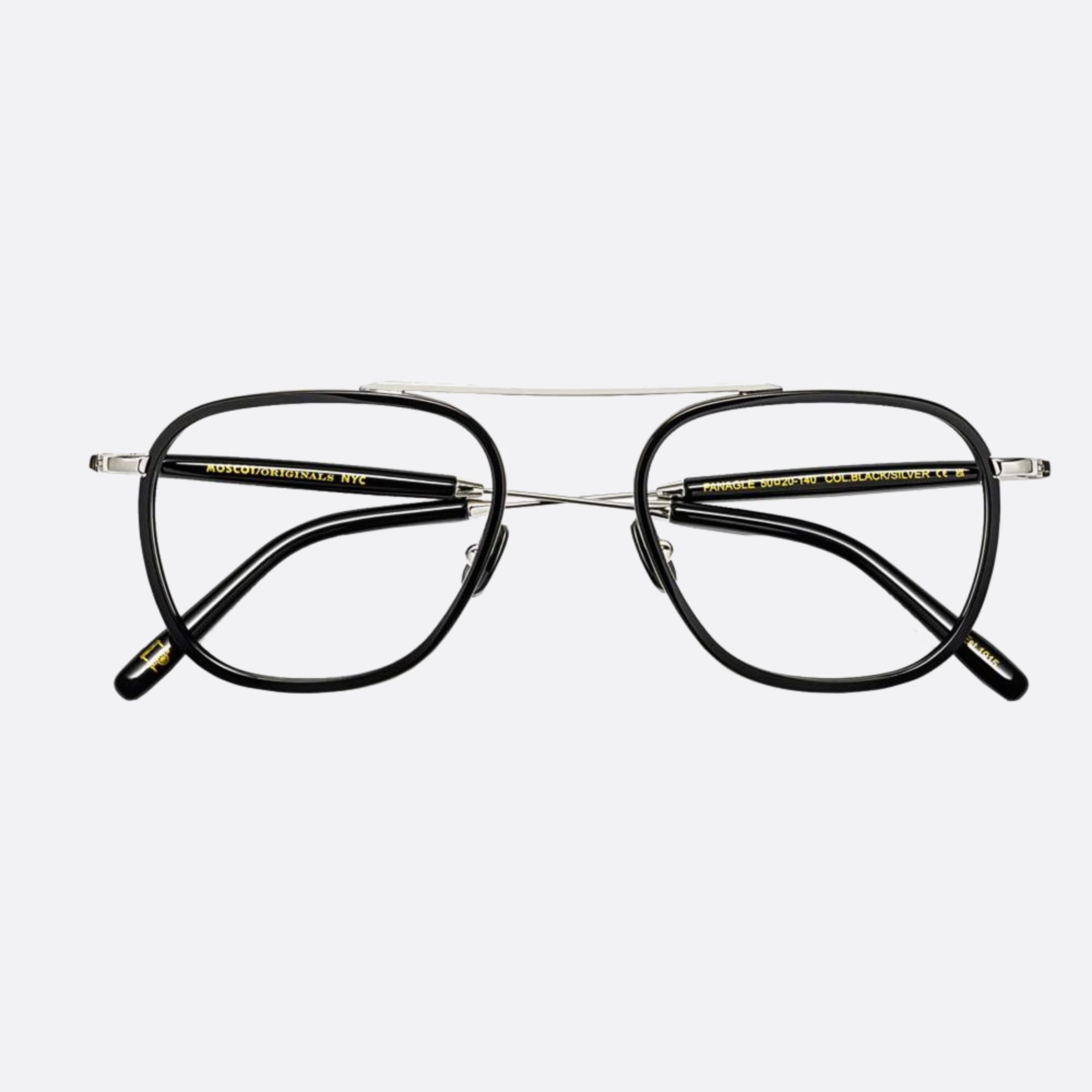 Moscot 50mm Fanagle Blksl Black Geometric Unisex Eyeglasses - Main View