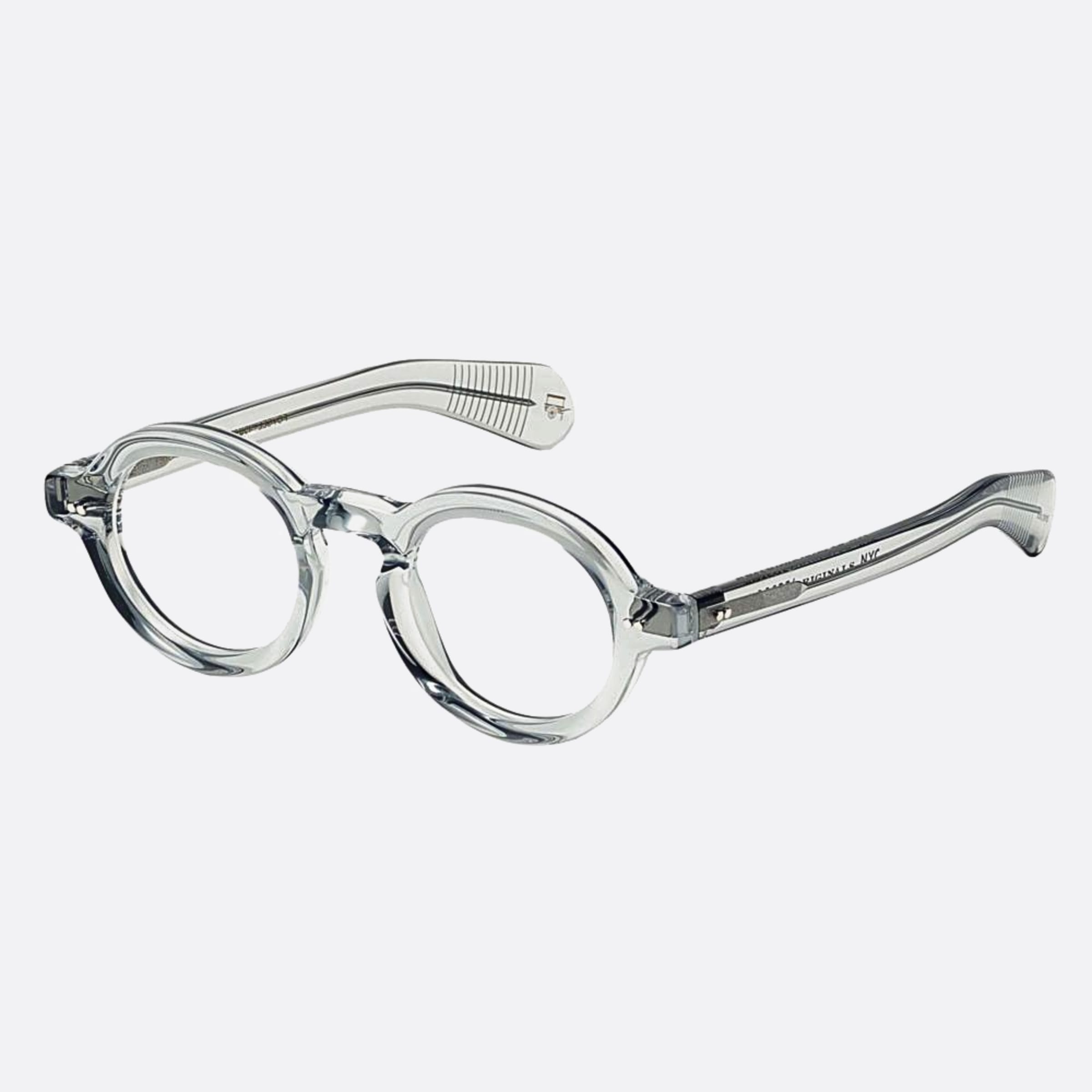 Moscot 43mm Foygel Grey Round Unisex Eyeglasses - Side View
