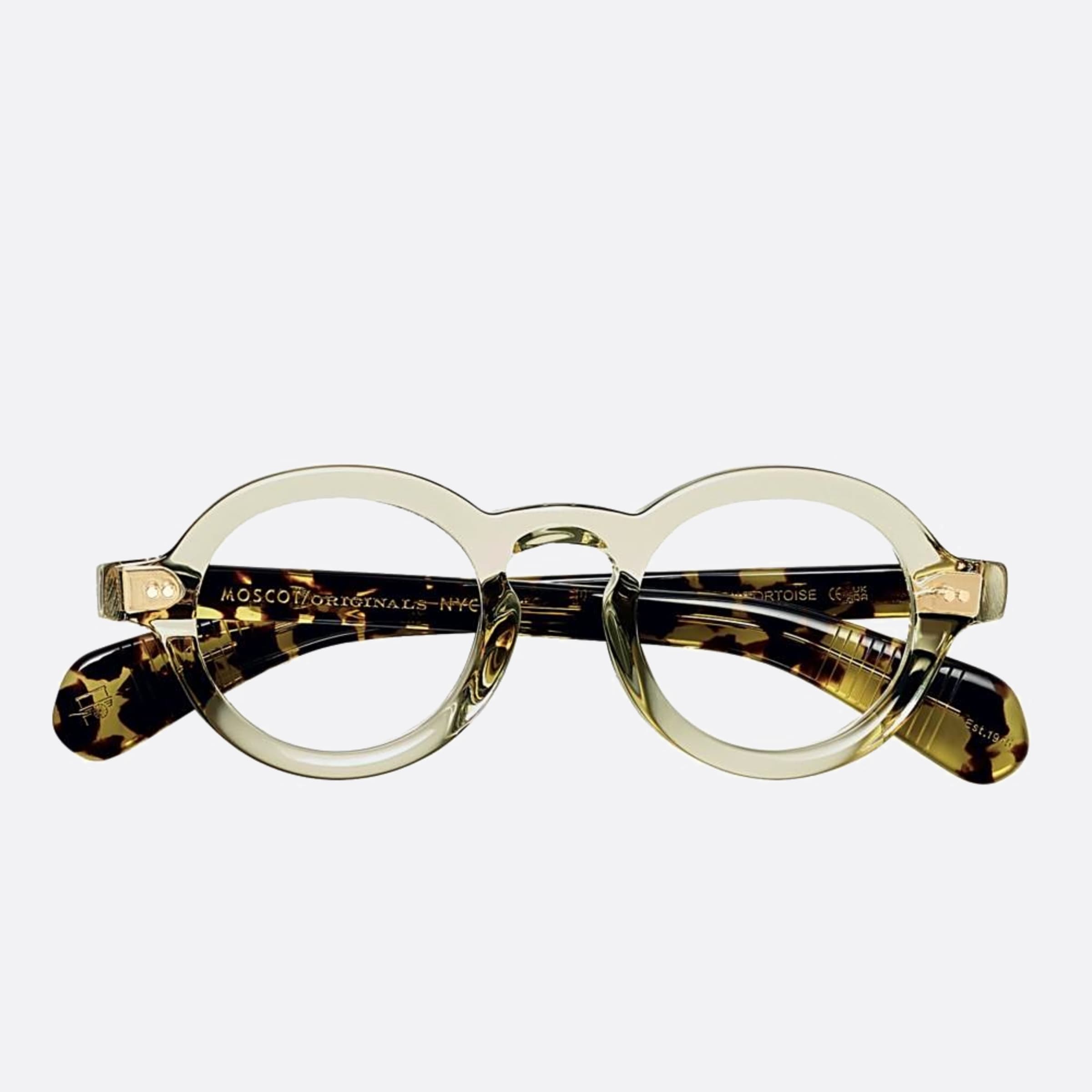 Moscot 46mm Foygel Yellow Round Unisex Eyeglasses - Main View