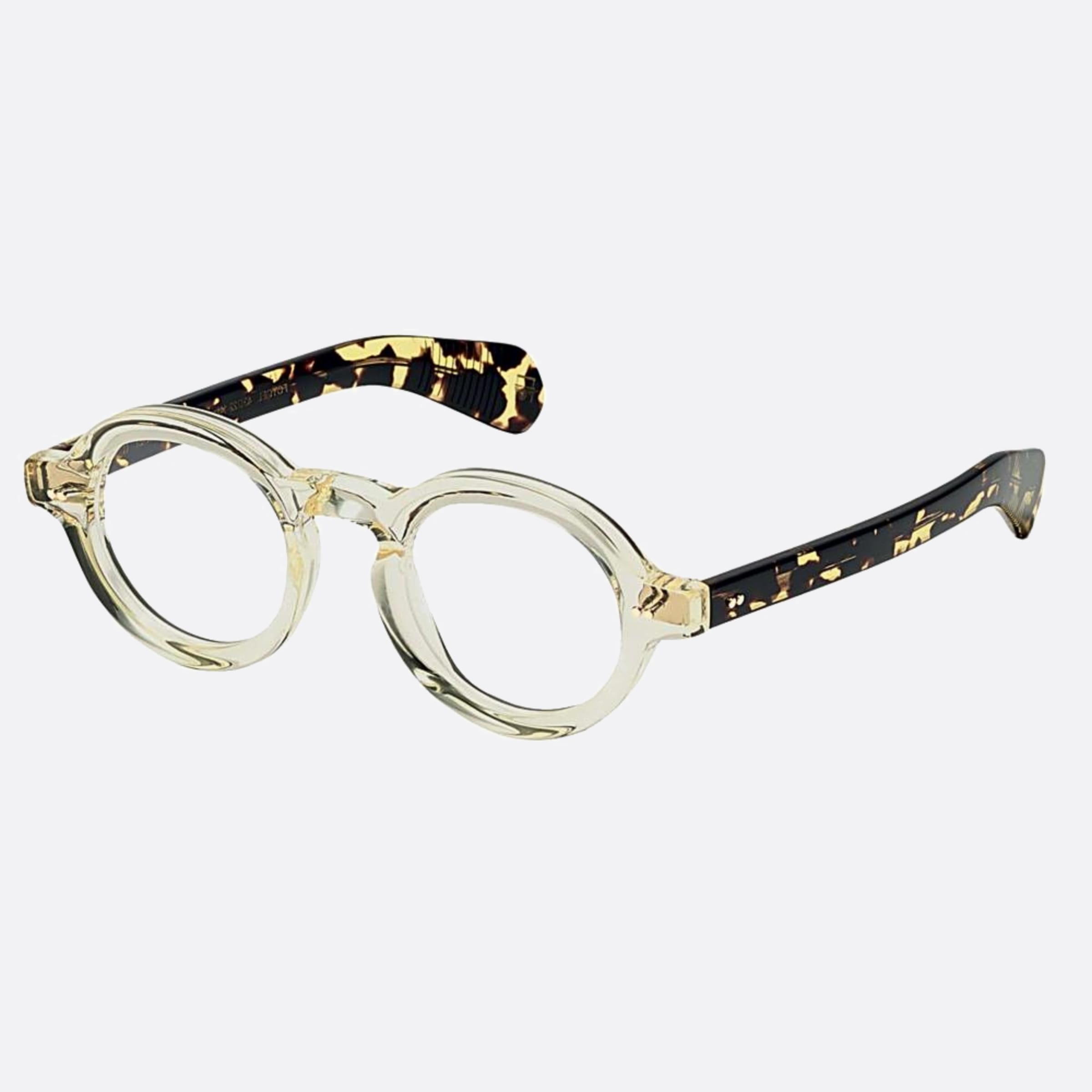 Moscot 46mm Foygel Yellow Round Unisex Eyeglasses - Side View