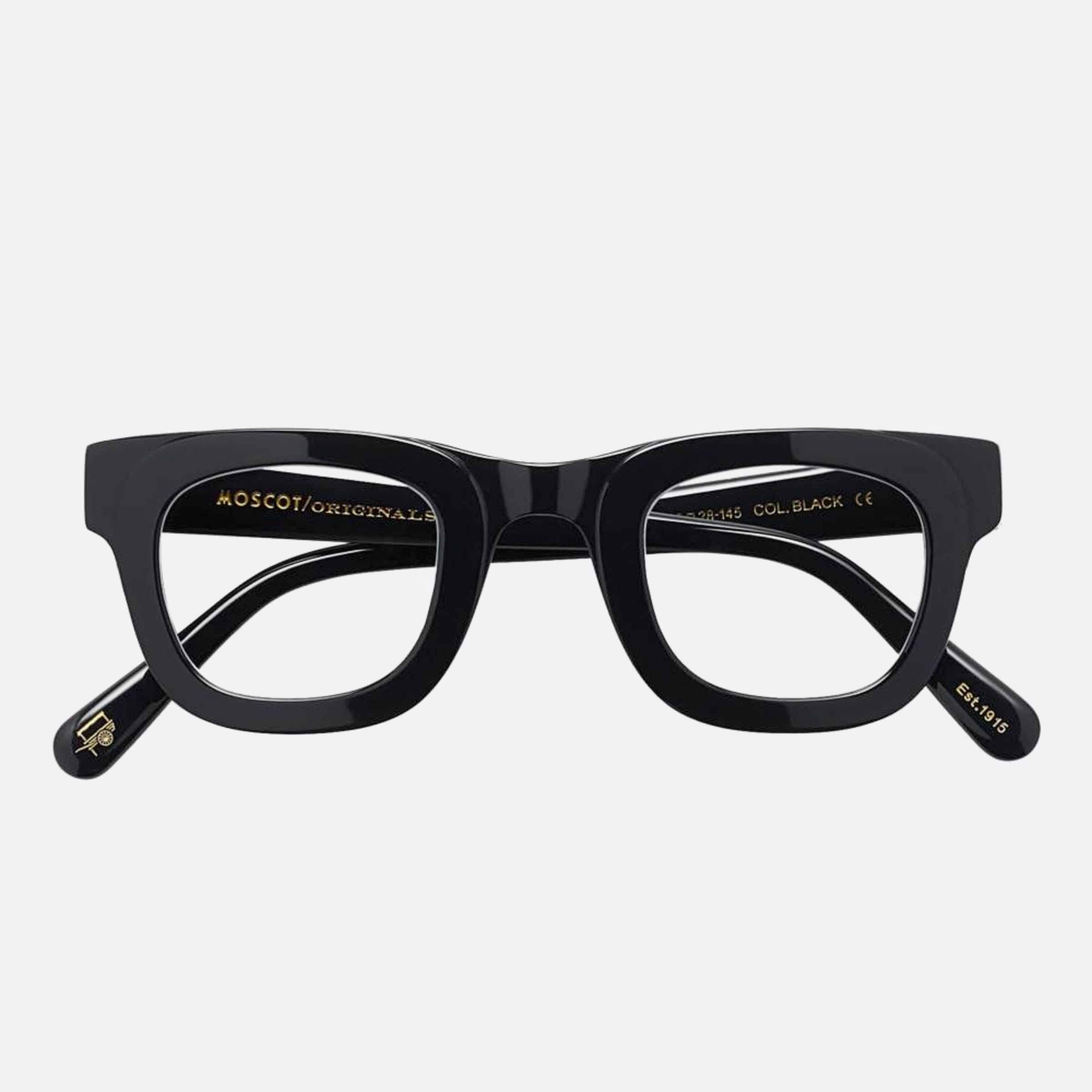 Moscot 44mm Fritz Black Geometric Unisex Eyeglasses - Main View