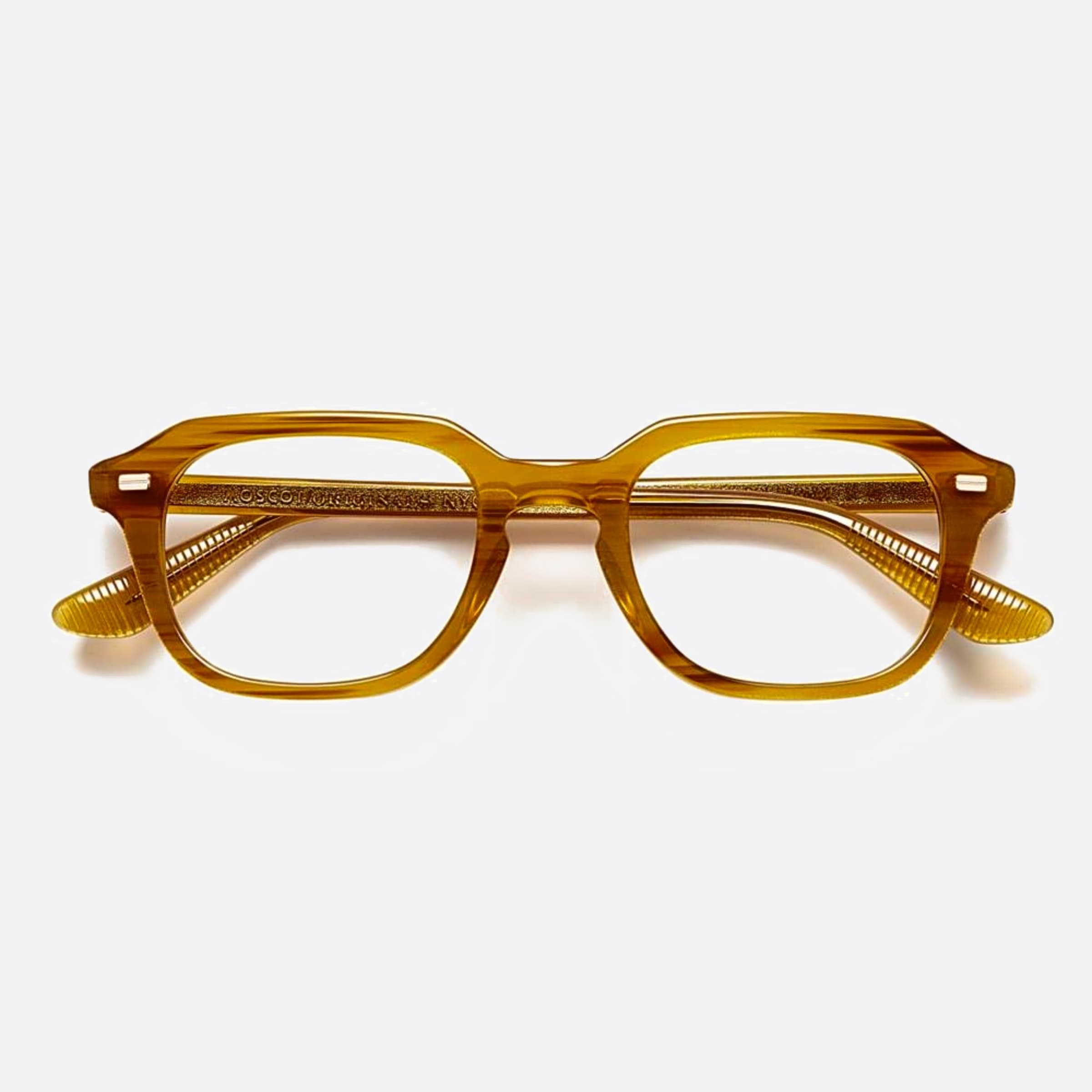 Moscot 49mm Gatkes Bld Yellow Geometric Men Eyeglasses - Main View