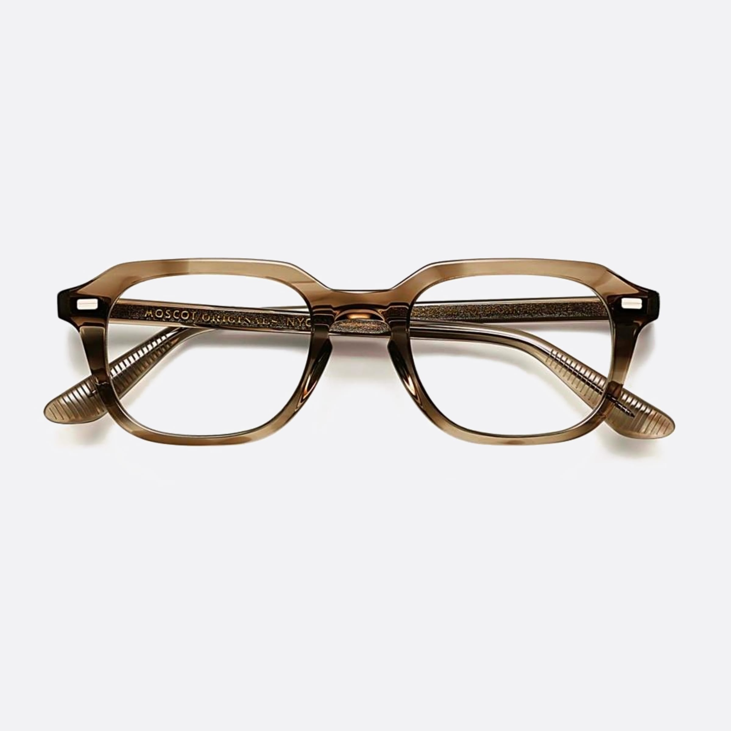 Moscot 52mm Gatkes Ash Brown Geometric Men Eyeglasses - Main View