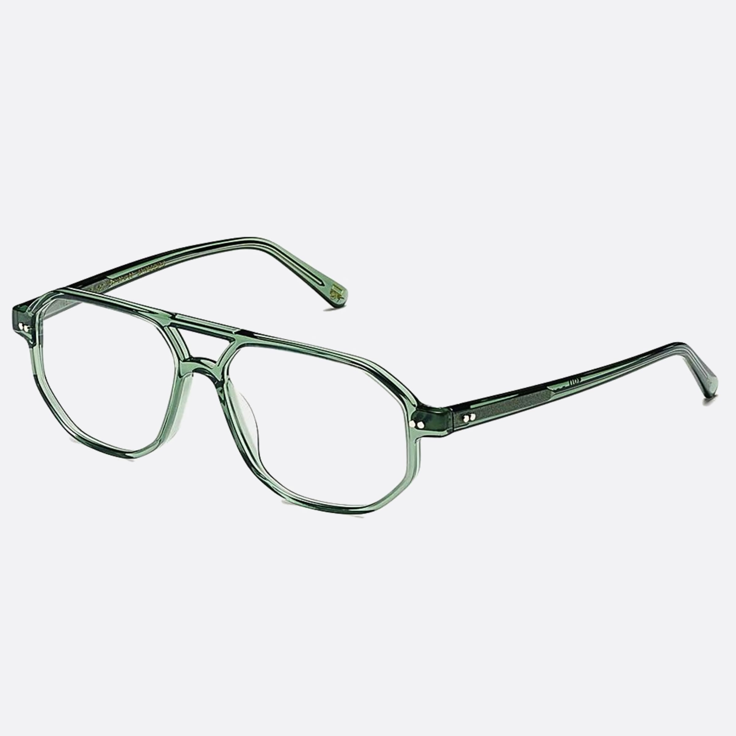 Moscot 55mm Gazeektal Pine Green Visor Men Eyeglasses - Side View