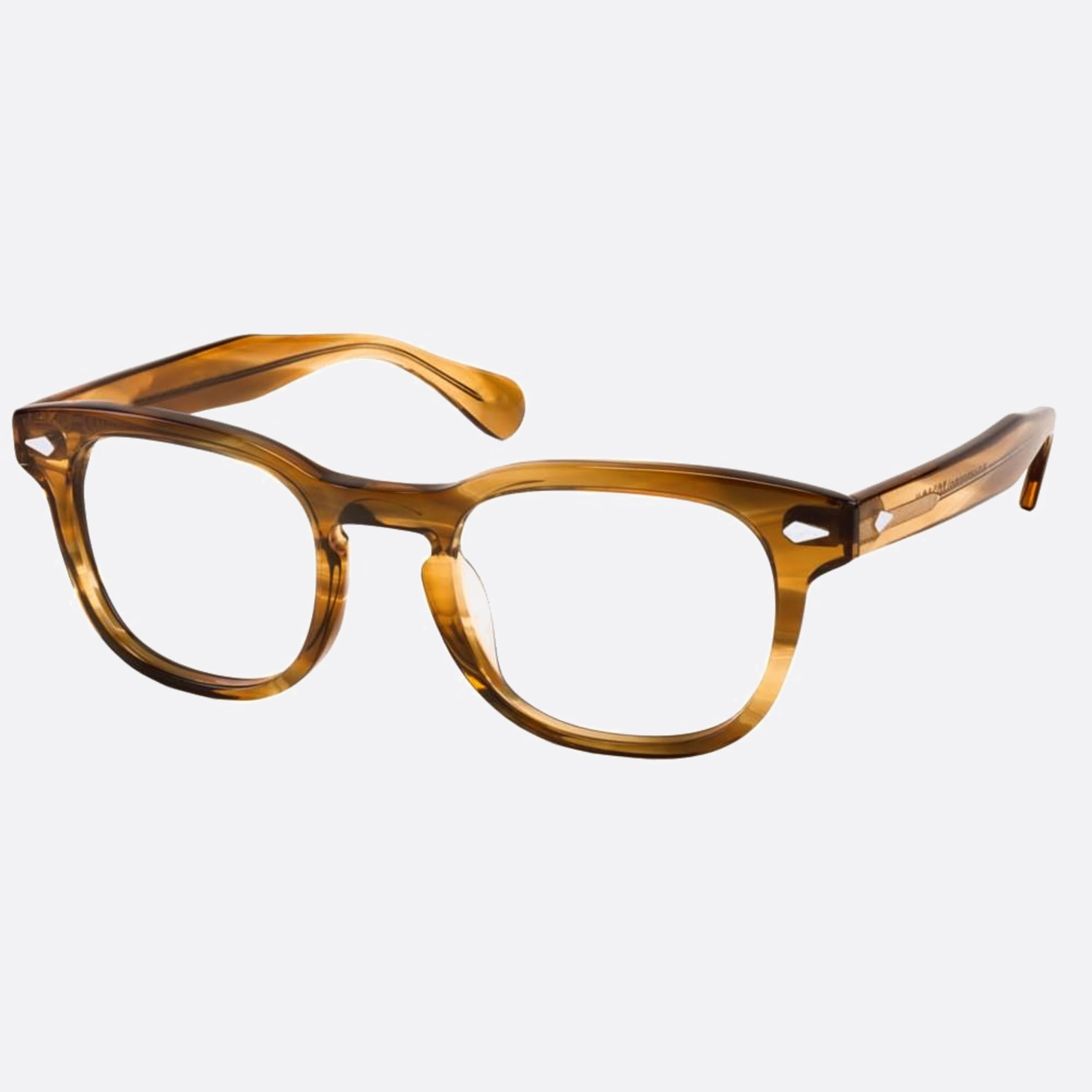 Moscot 46mm Gelt Hnbl Brown Geometric Unisex Eyeglasses - Side View