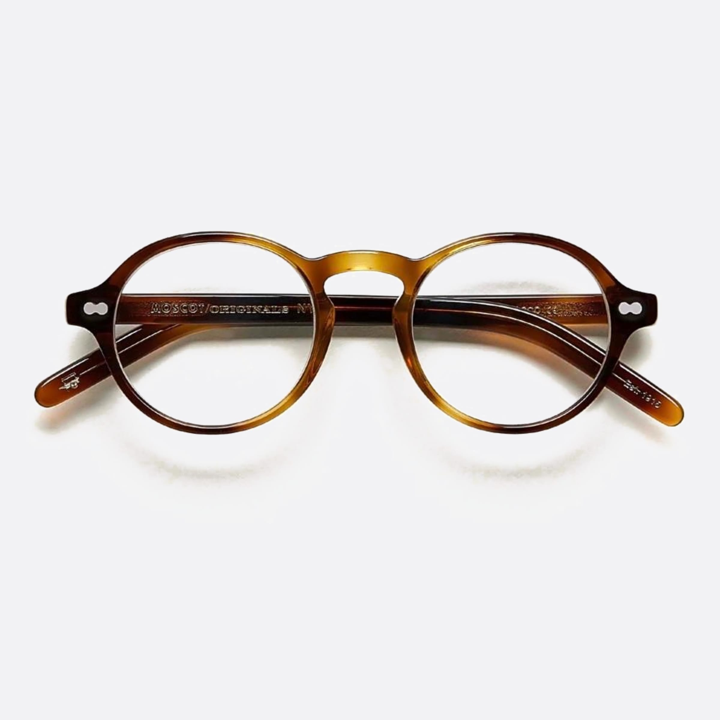 Moscot 49mm Glick Tob Havana Round Unisex Eyeglasses - Main View
