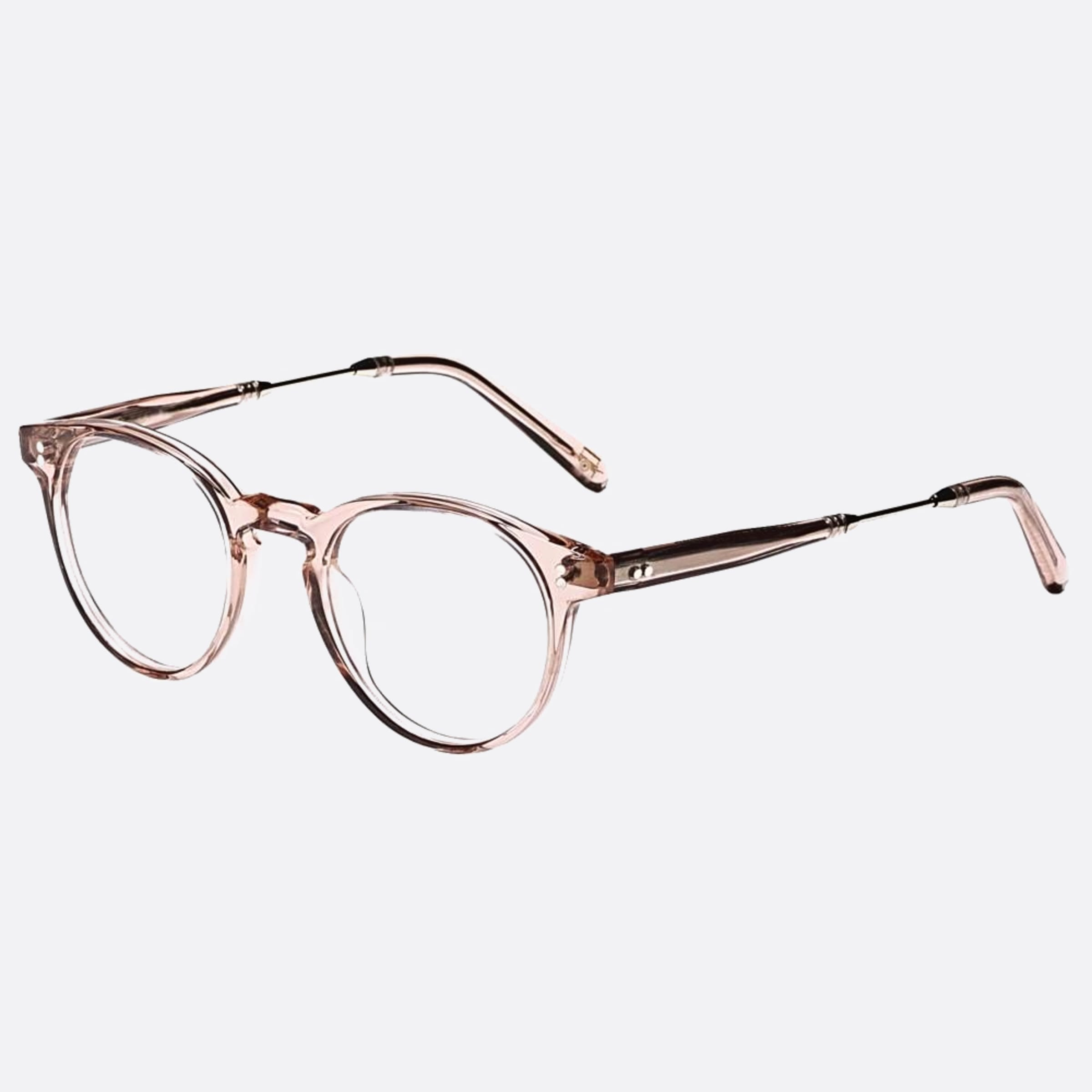 Moscot 46mm Golda Buro Pink Round Unisex Eyeglasses - Side View