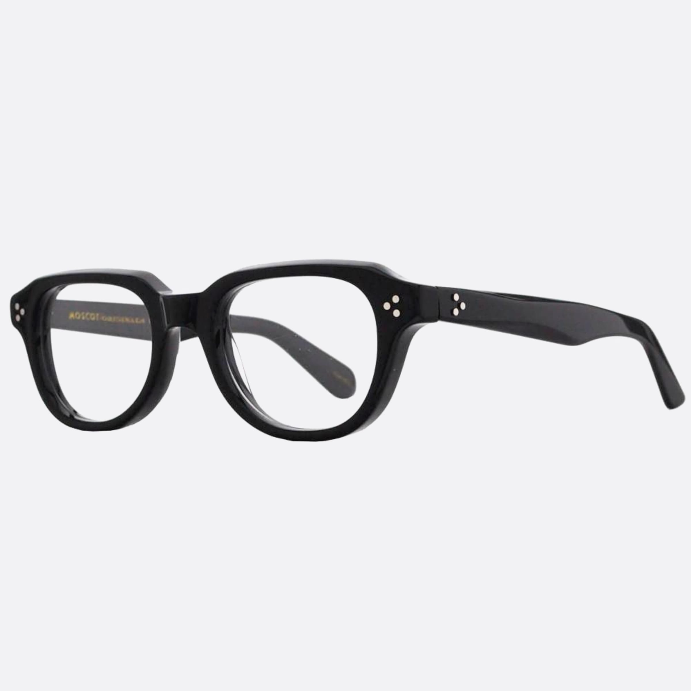 Moscot 50mm Goolah Blk Black Geometric Unisex Eyeglasses - Side View