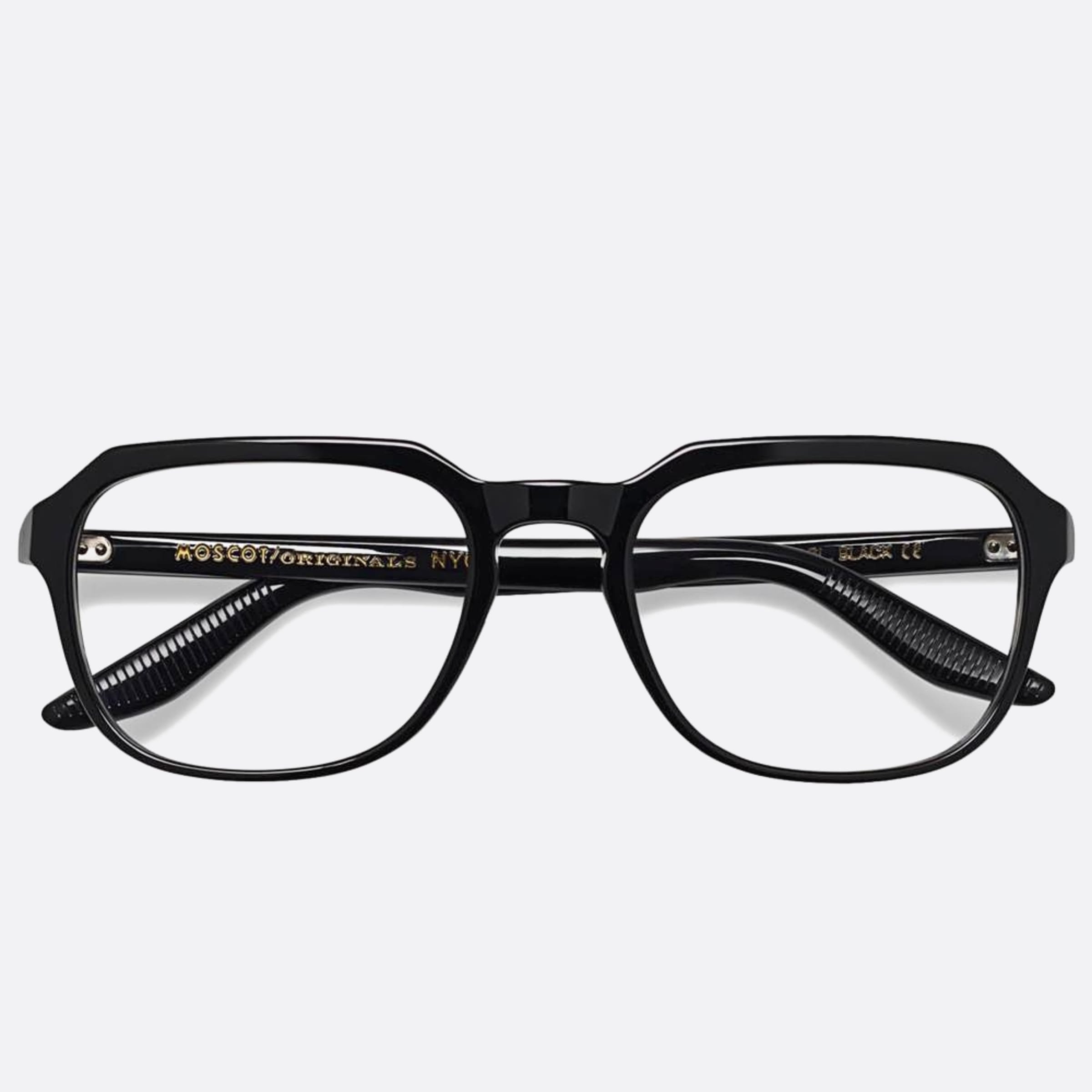 Moscot 52mm Haskel Black Geometric Unisex Eyeglasses - Main View