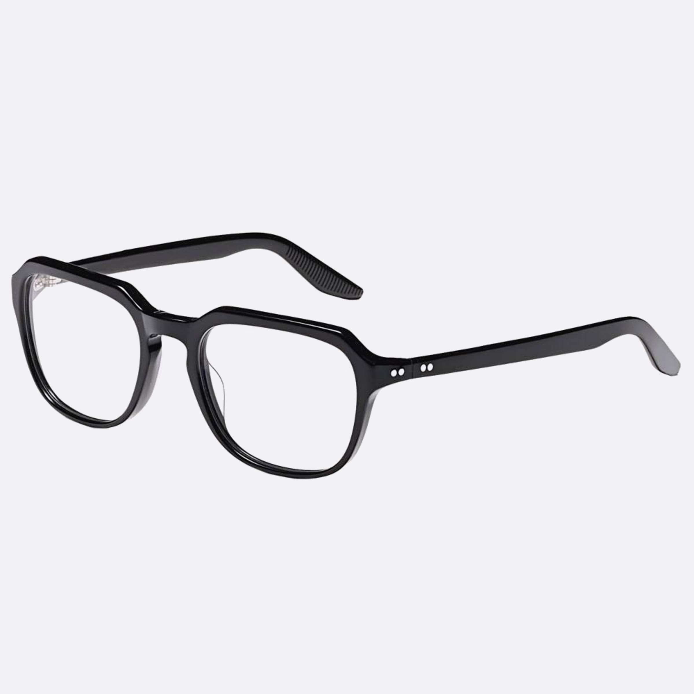 Moscot 52mm Haskel Black Geometric Unisex Eyeglasses - Side View