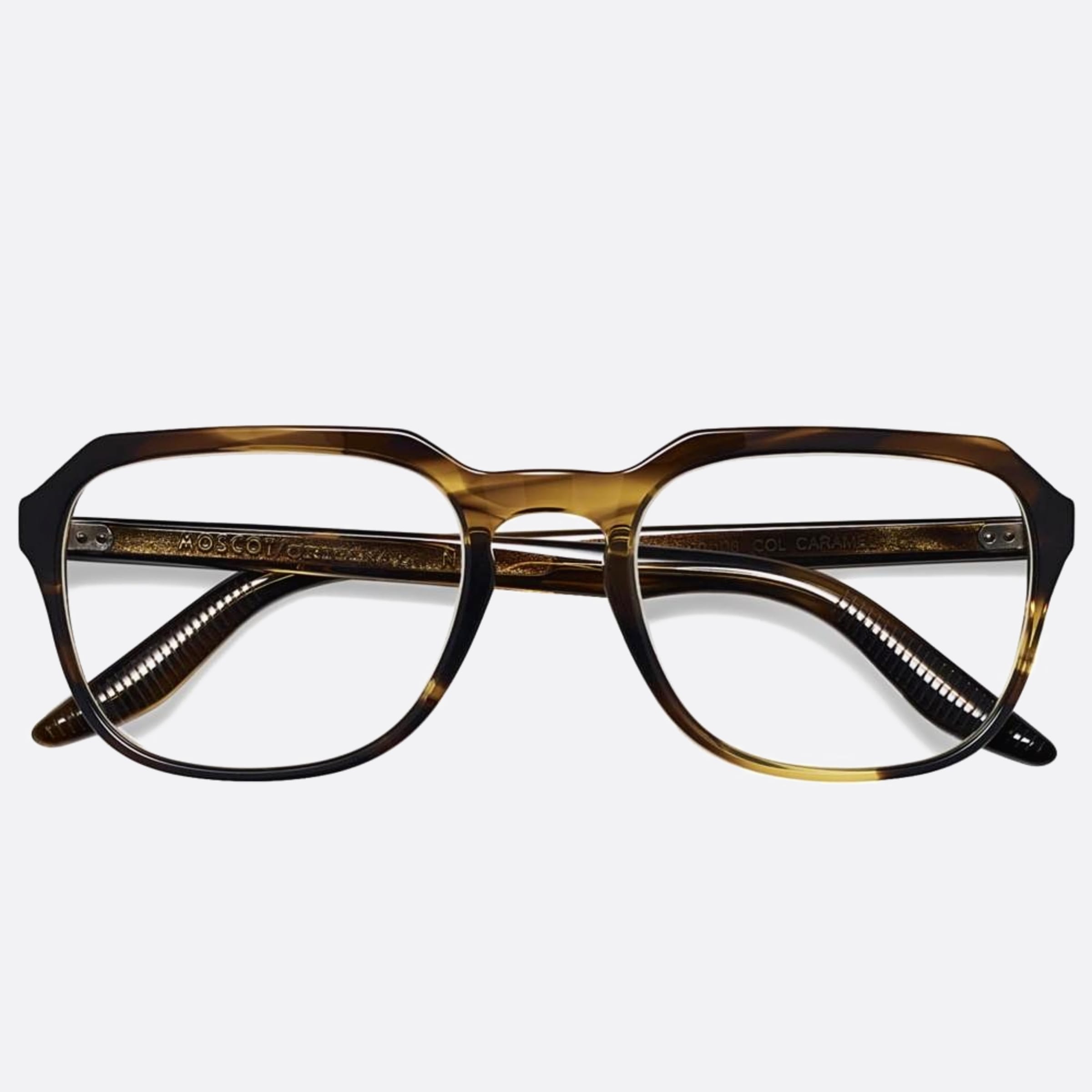 Moscot 55mm Haskel Car Brown Geometric Unisex Eyeglasses - Main View