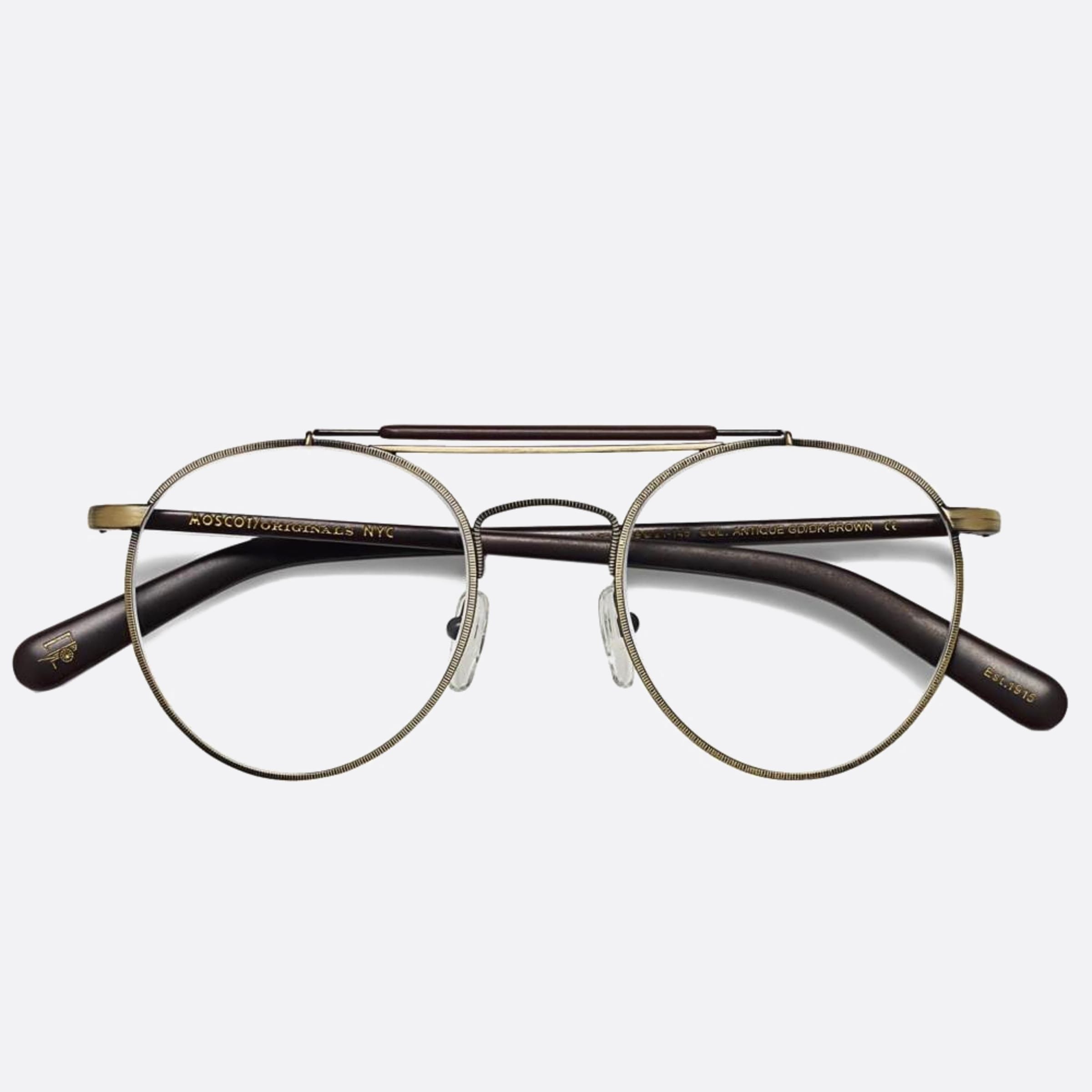 Moscot 49mm Lazer Angddkbw Brown Round Unisex Eyeglasses - Main View