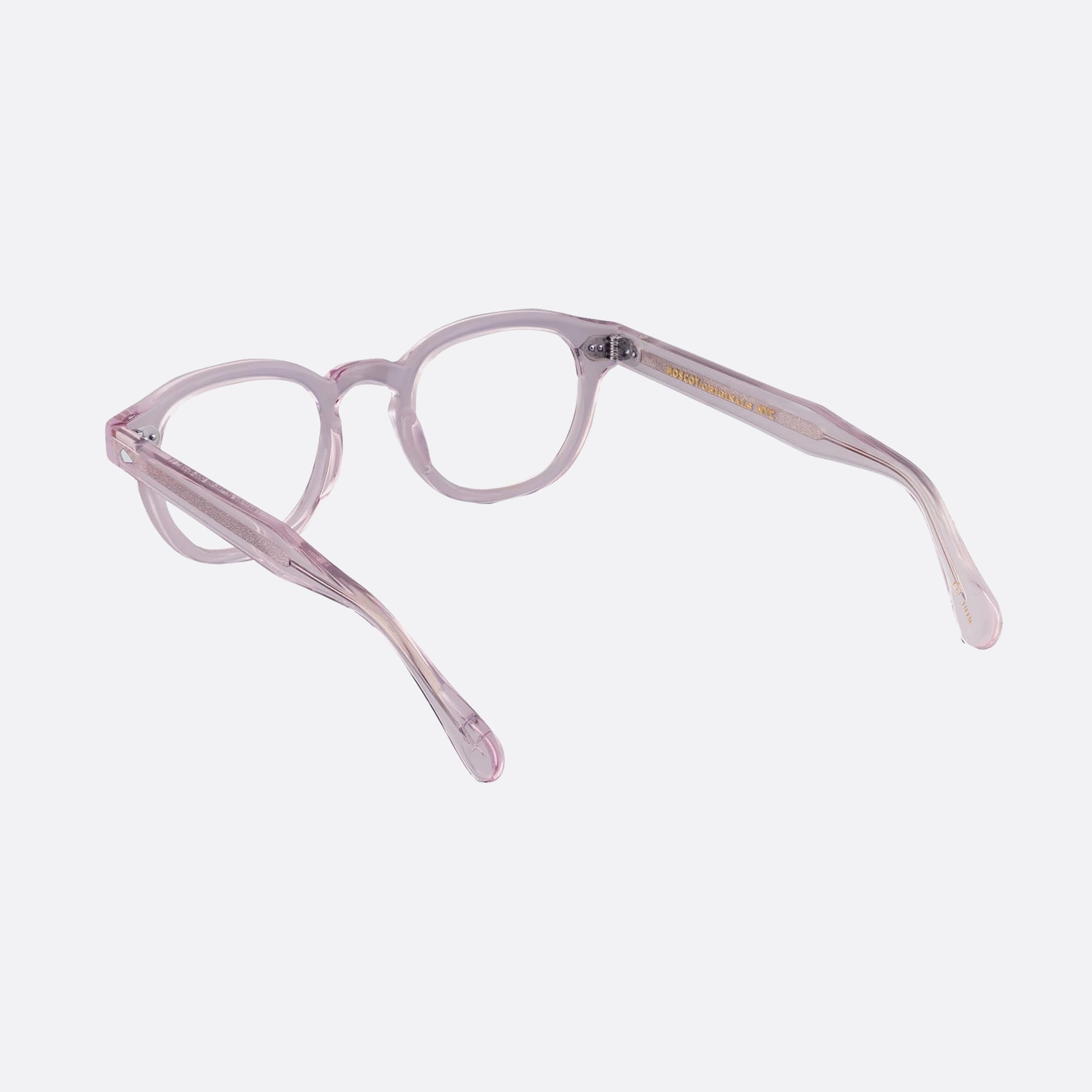 Moscot 49mm Lemtosh Bls Pink Geometric Unisex Eyeglasses - Side View