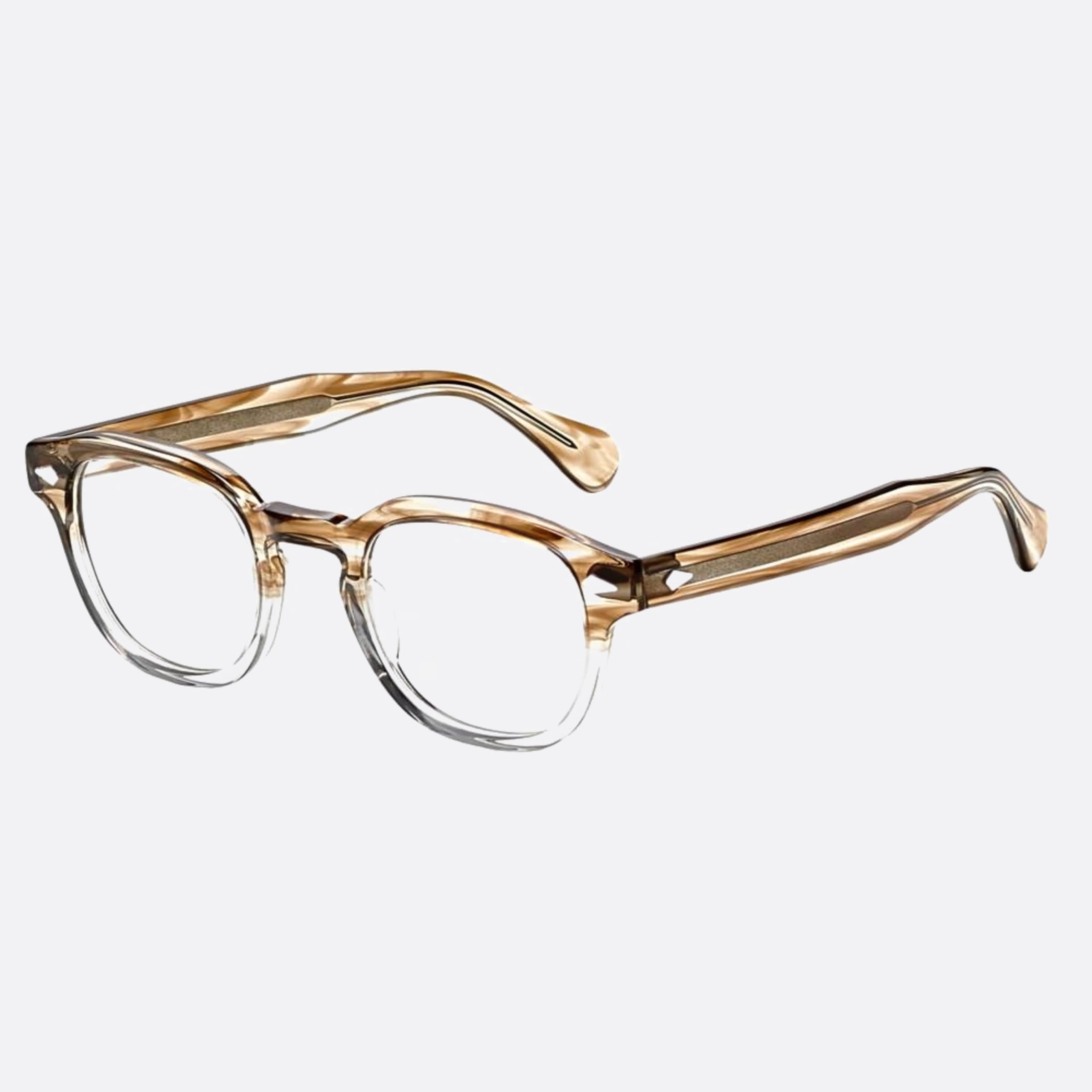 Moscot 46mm Unisex Lemtosh Brwsmk Brown Geometric Eyeglasses - Side View