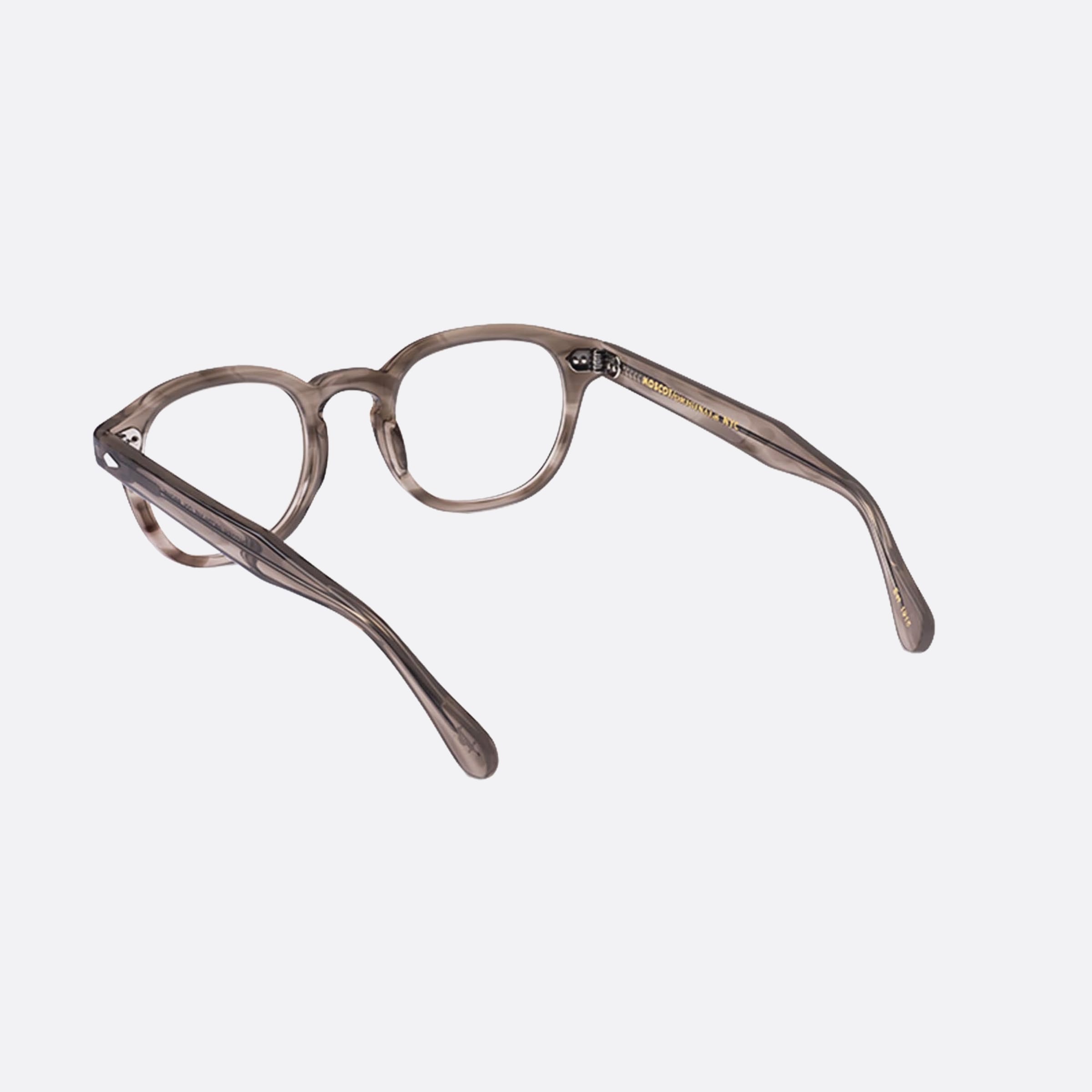 Moscot 46mm Lemtosh Bwas Brown Geometric Unisex Eyeglasses - Detail View