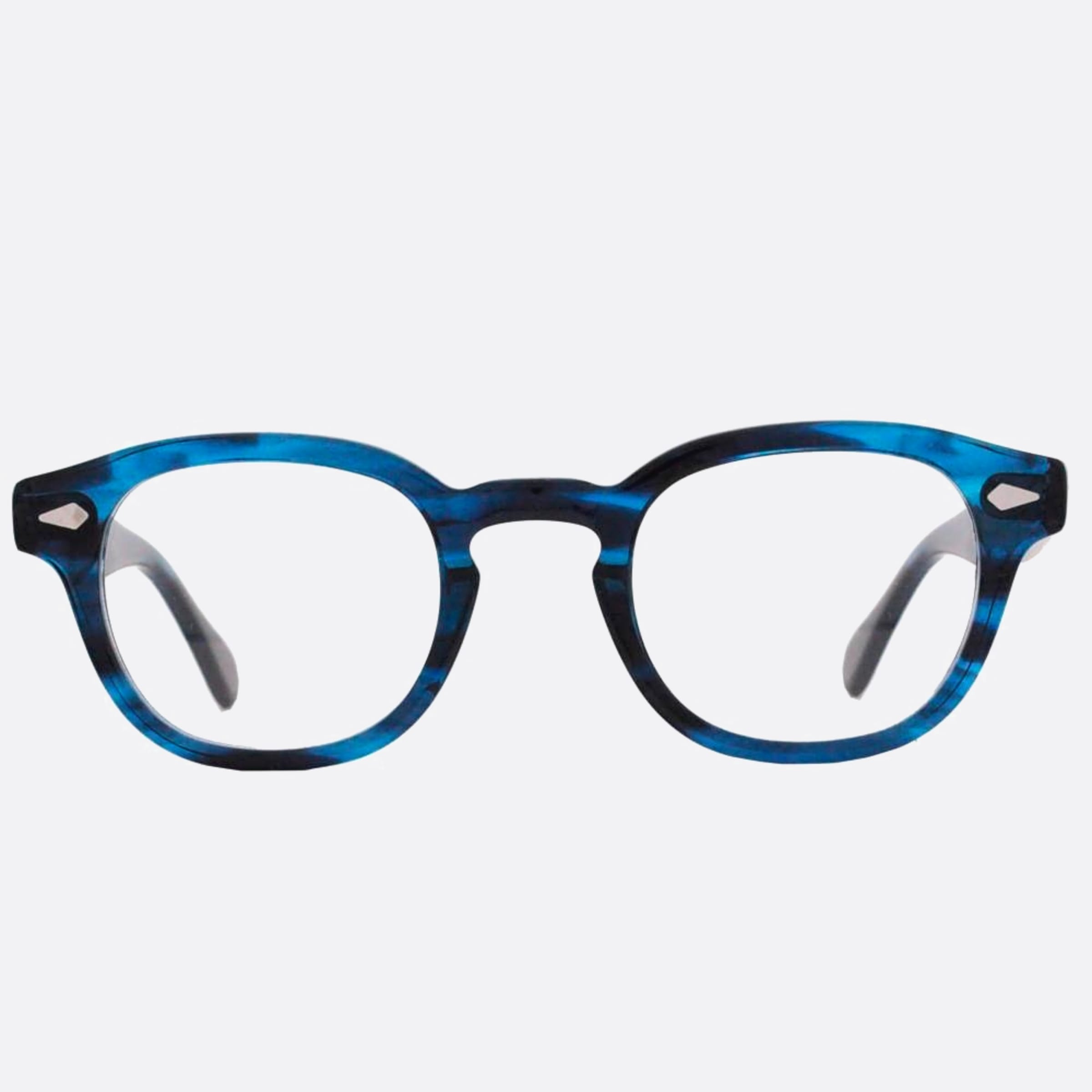 Moscot 46mm Lemtosh Ink Blue Geometric Unisex Eyeglasses - Main View