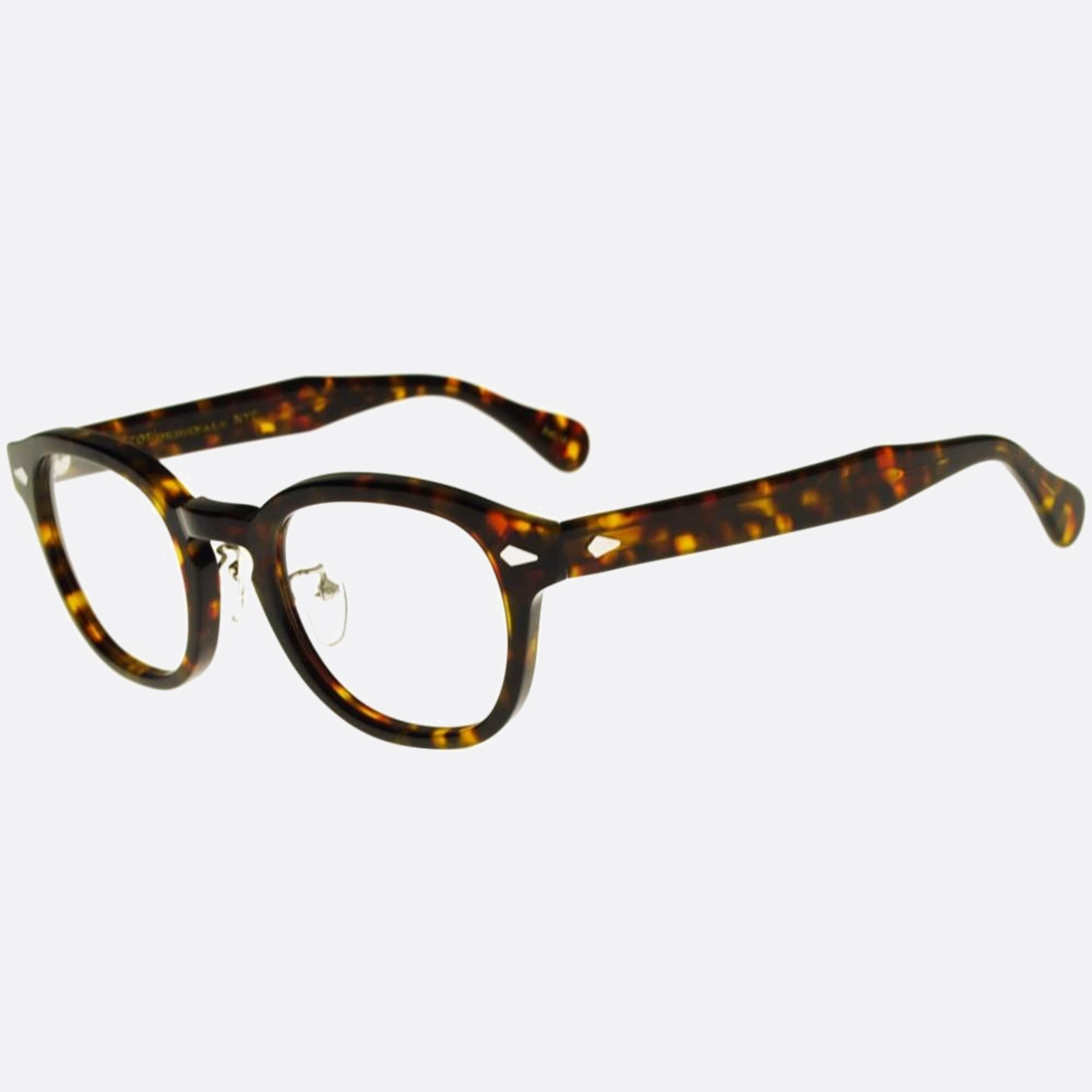 Moscot 49mm Lemtosh Metal Nose Pads Tort Havana Geometric Unisex Eyeglasses - Side View