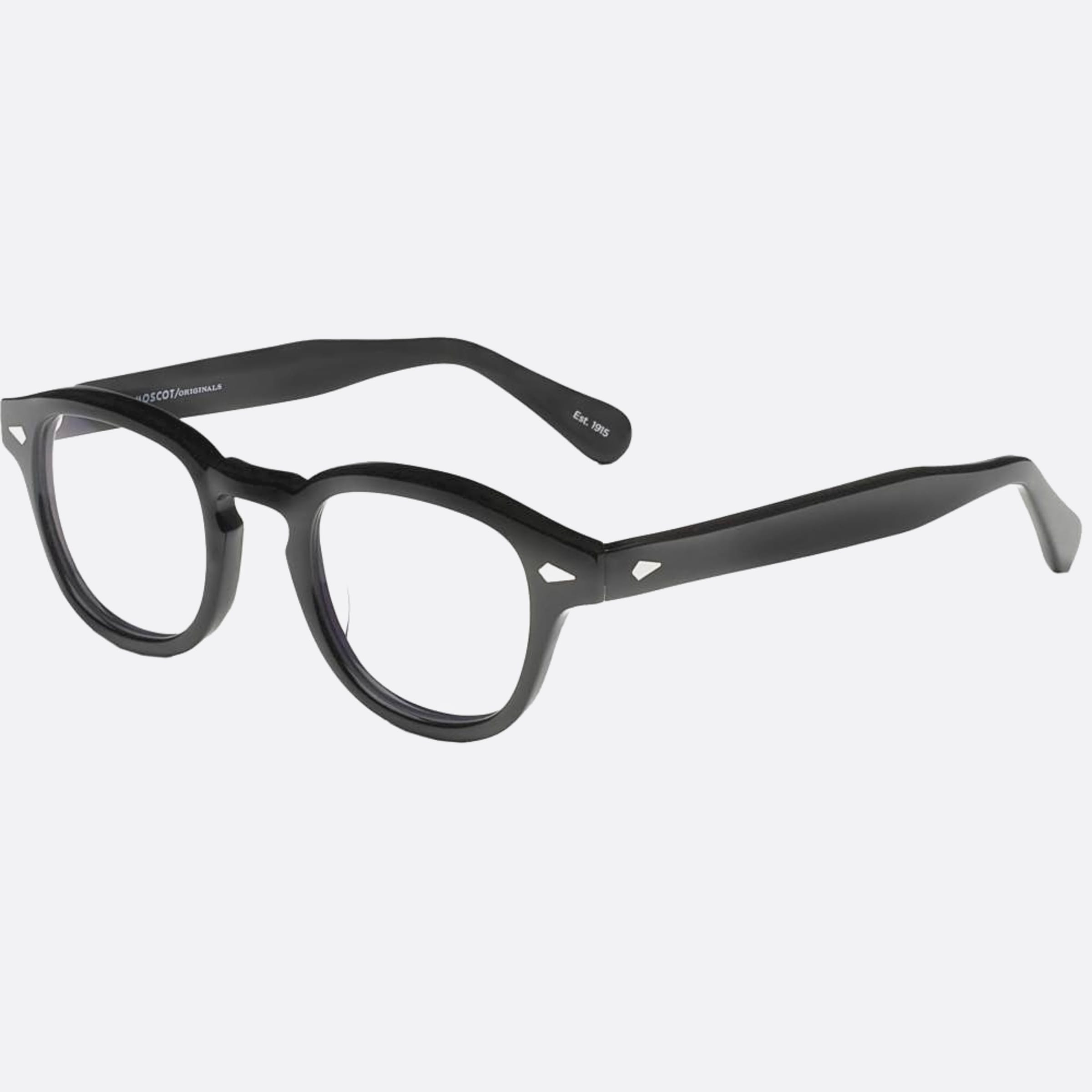 Moscot 44mm Lemtosh Mtbk Black Geometric Unisex Eyeglasses - Side View