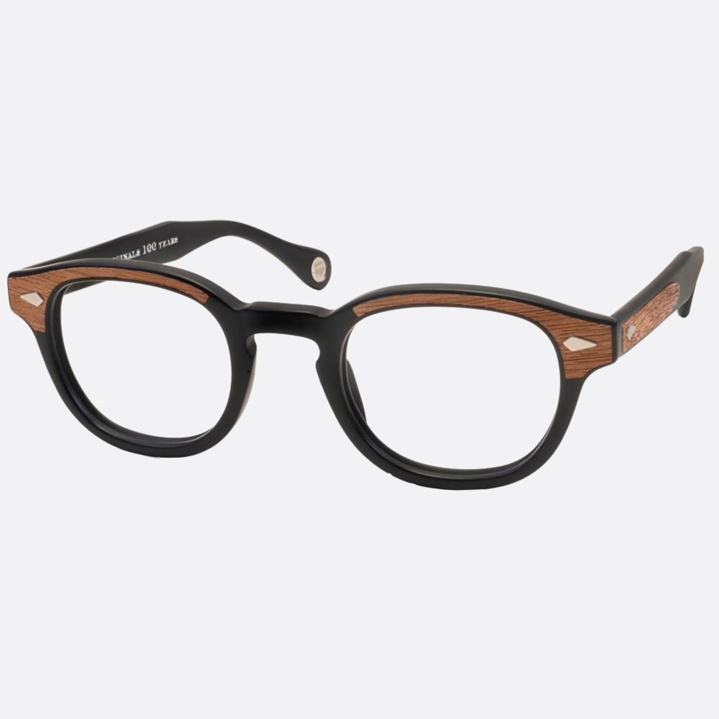 Moscot 46mm Lemtosh Mtbkwd Black Geometric Unisex Eyeglasses - Side View