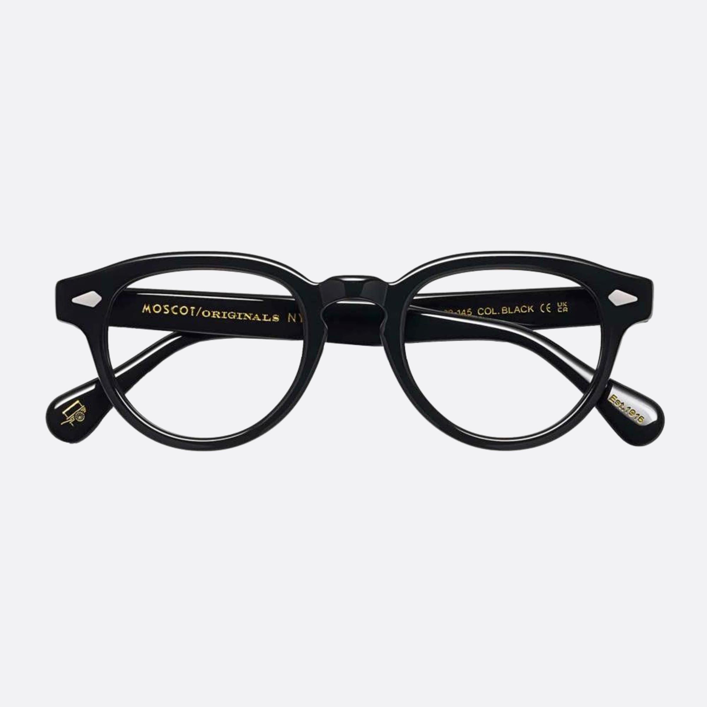 Moscot 46mm Maydela Blk Black Geometric Unisex Eyeglasses - Main View