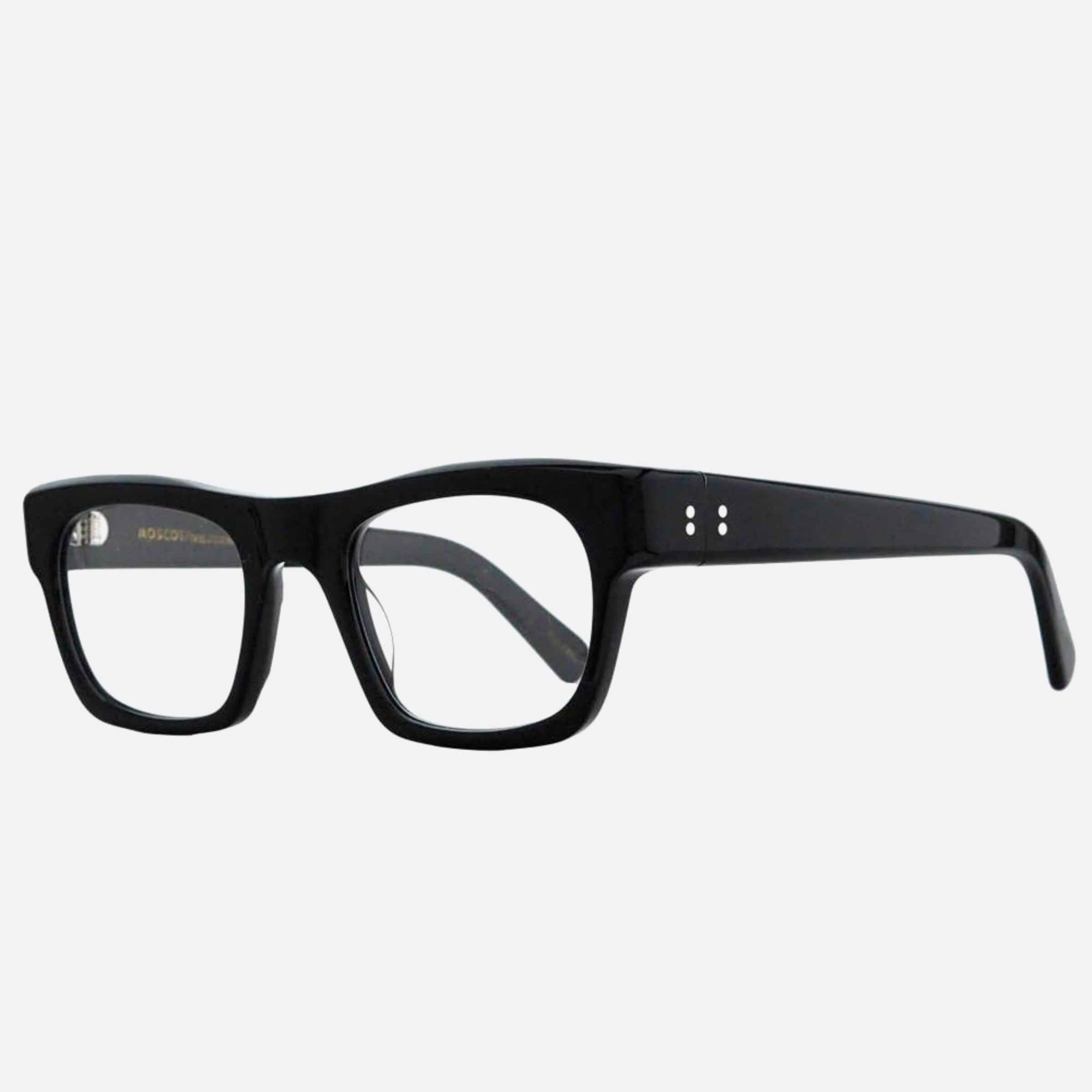 Moscot 50mm Nudnik Blk Black Geometric Unisex Eyeglasses - Side View