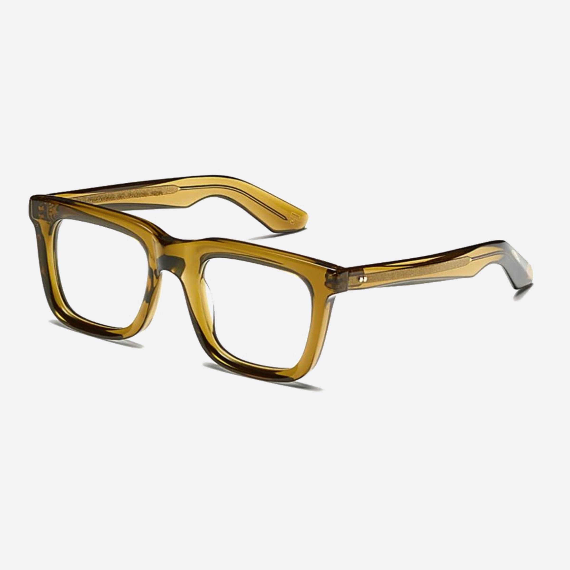 Moscot 49mm Rizik Olbw Green Squared Unisex Eyeglasses - Side View