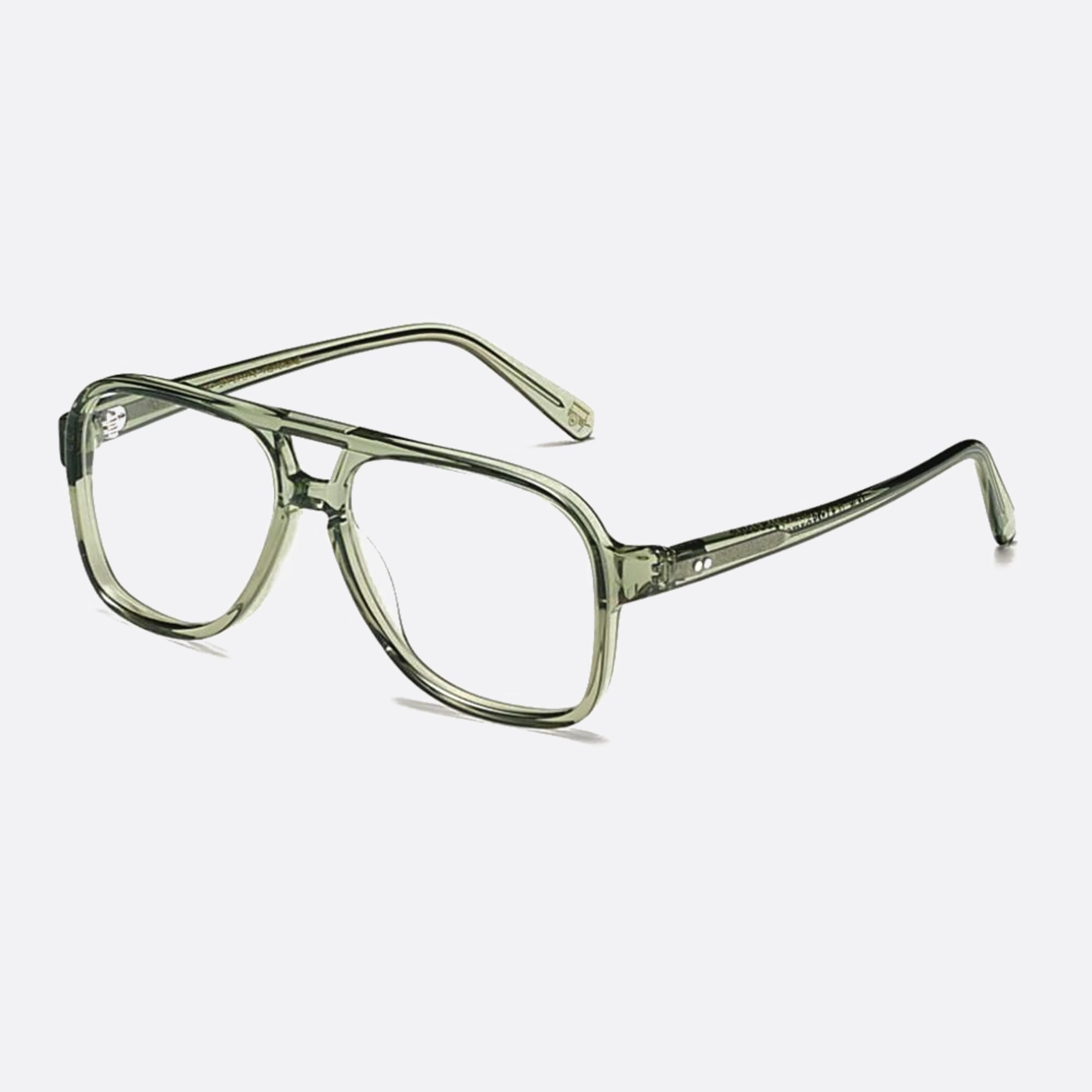Moscot 57mm Sheister Green Pilot Men Eyeglasses - Side View