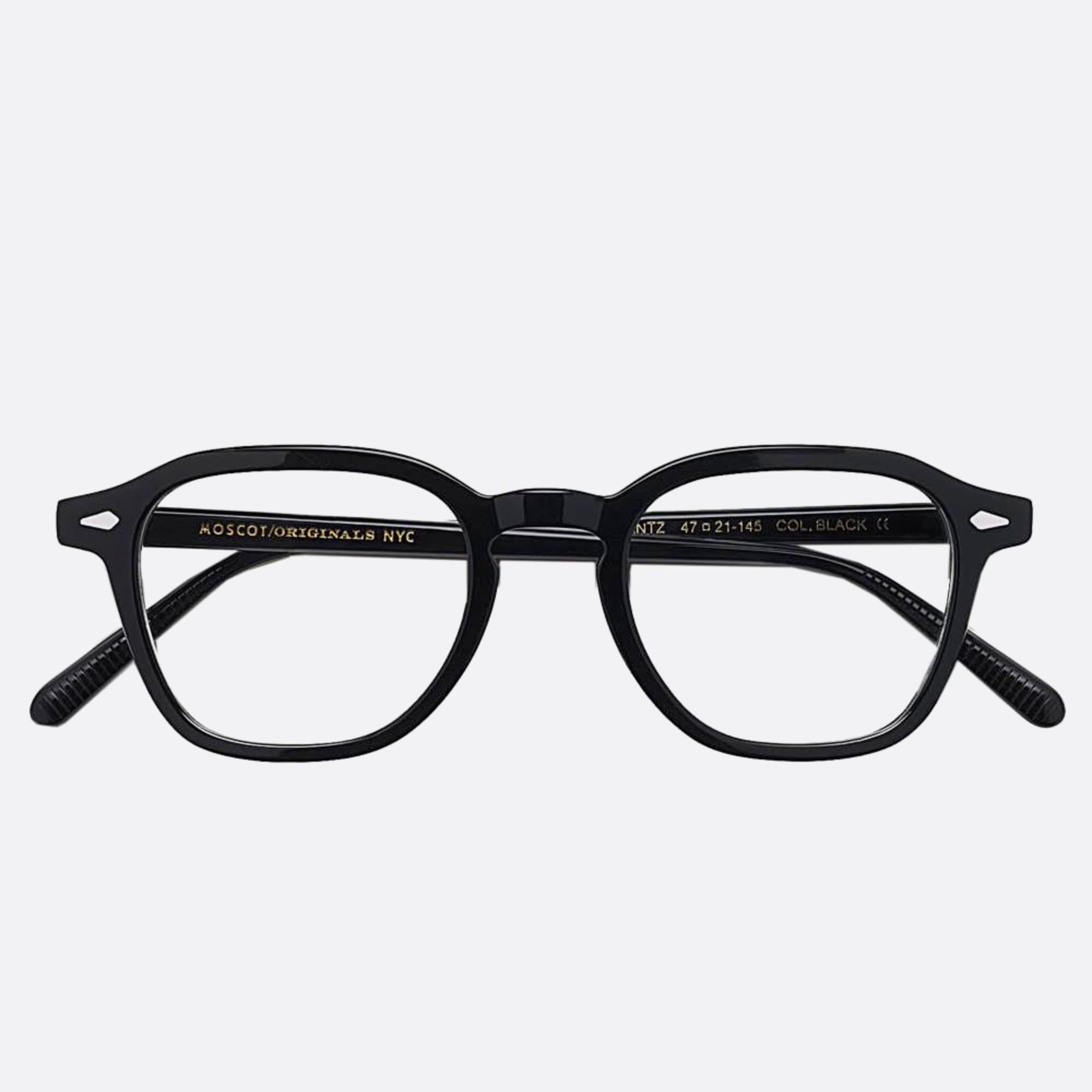Moscot 47mm Vantz Black Geometric Unisex Eyeglasses - Main View