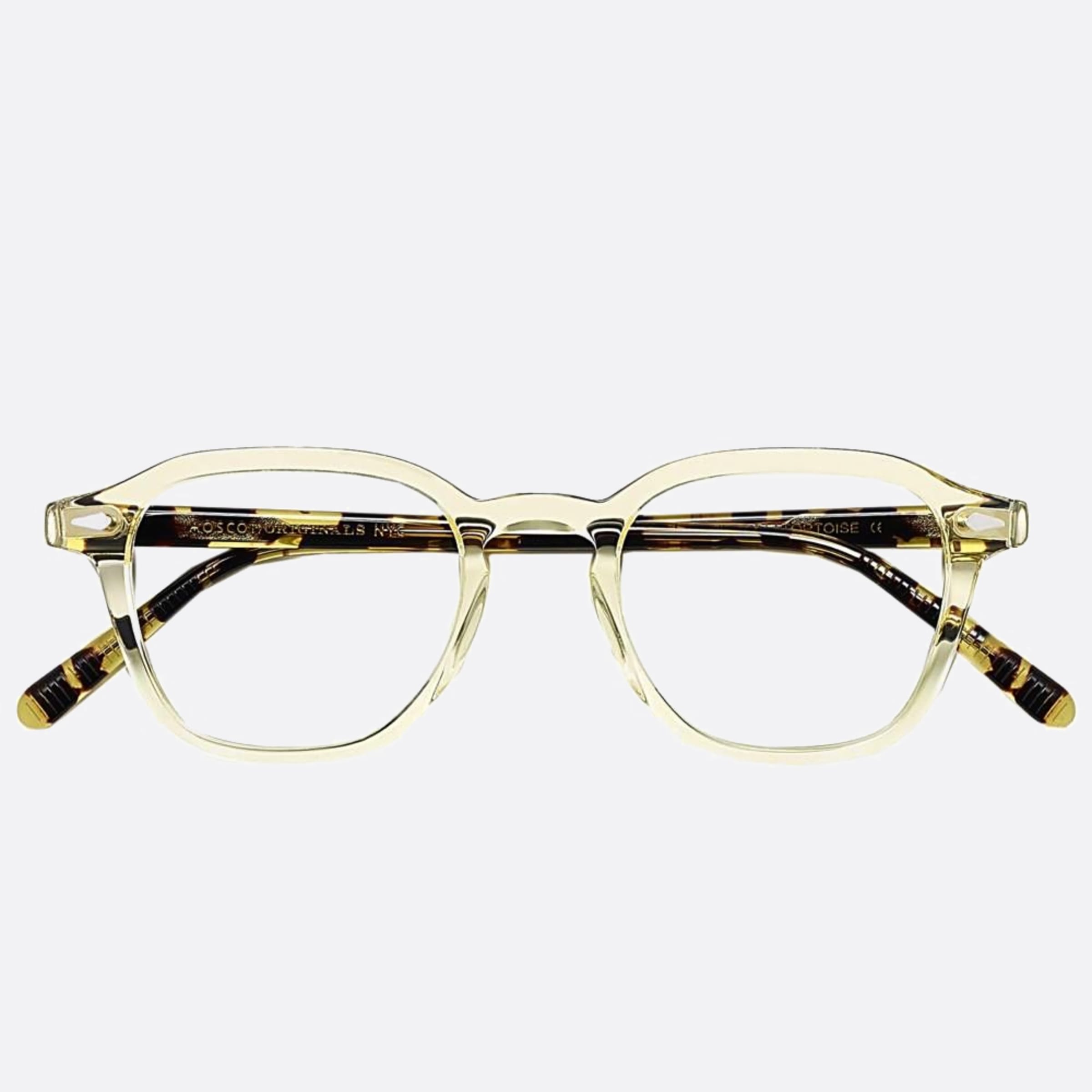 Moscot 50mm Vantz Cttrt Yellow Geometric Unisex Eyeglasses - Main View