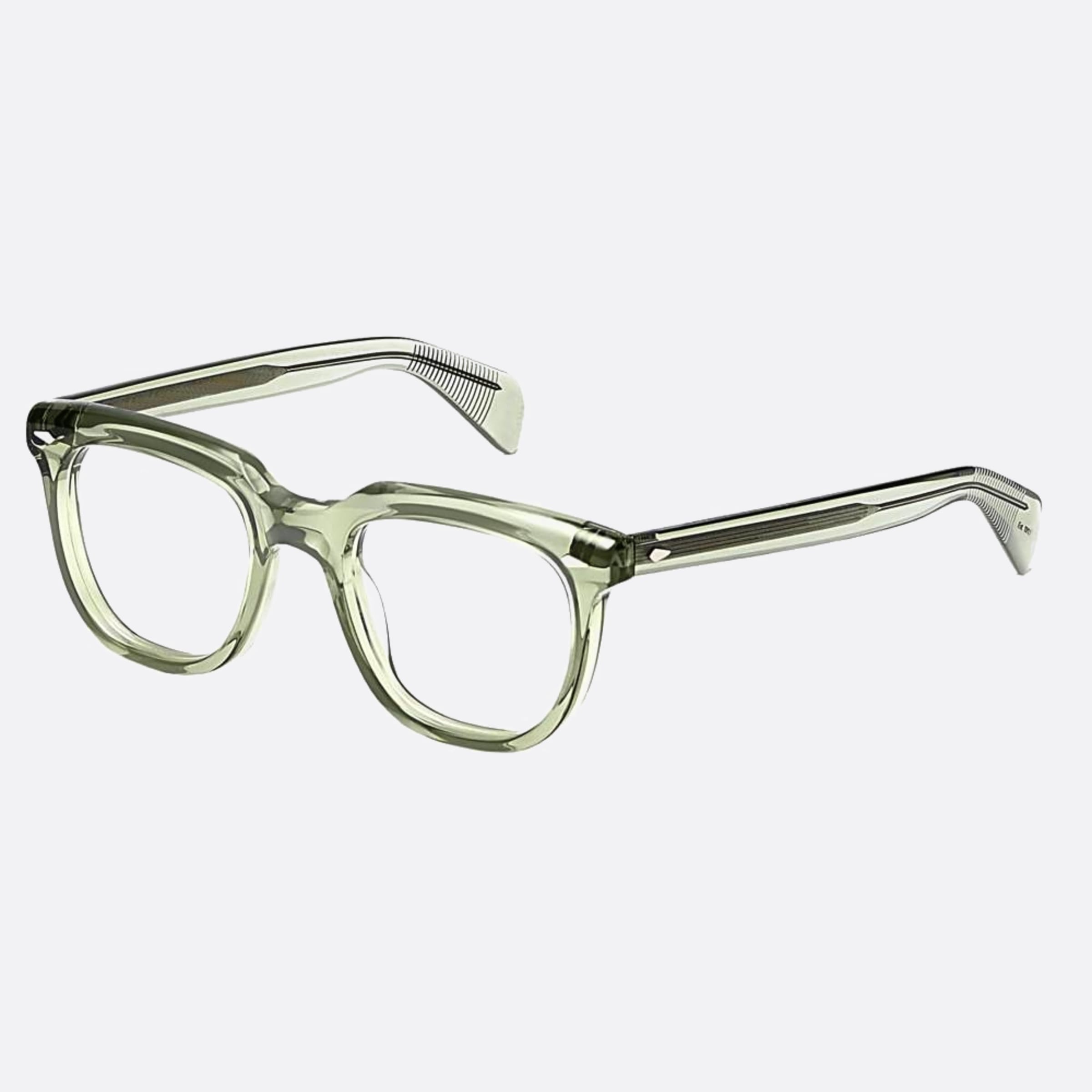 Moscot 52mm Yontif Green Geometric Unisex Eyeglasses - Side View
