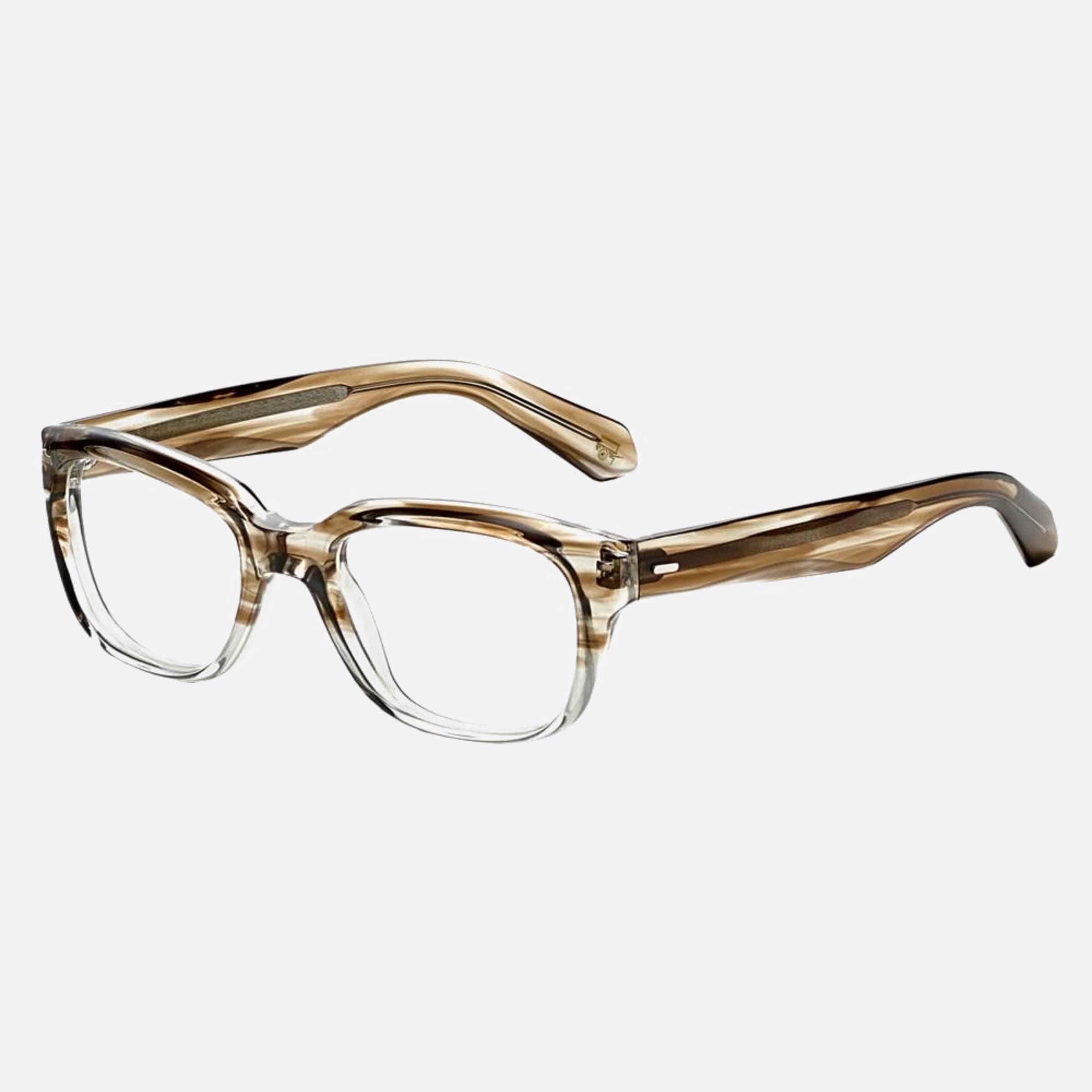 Moscot 51mm Zindik Bwsm Brown Geometric Unisex Eyeglasses - Side View