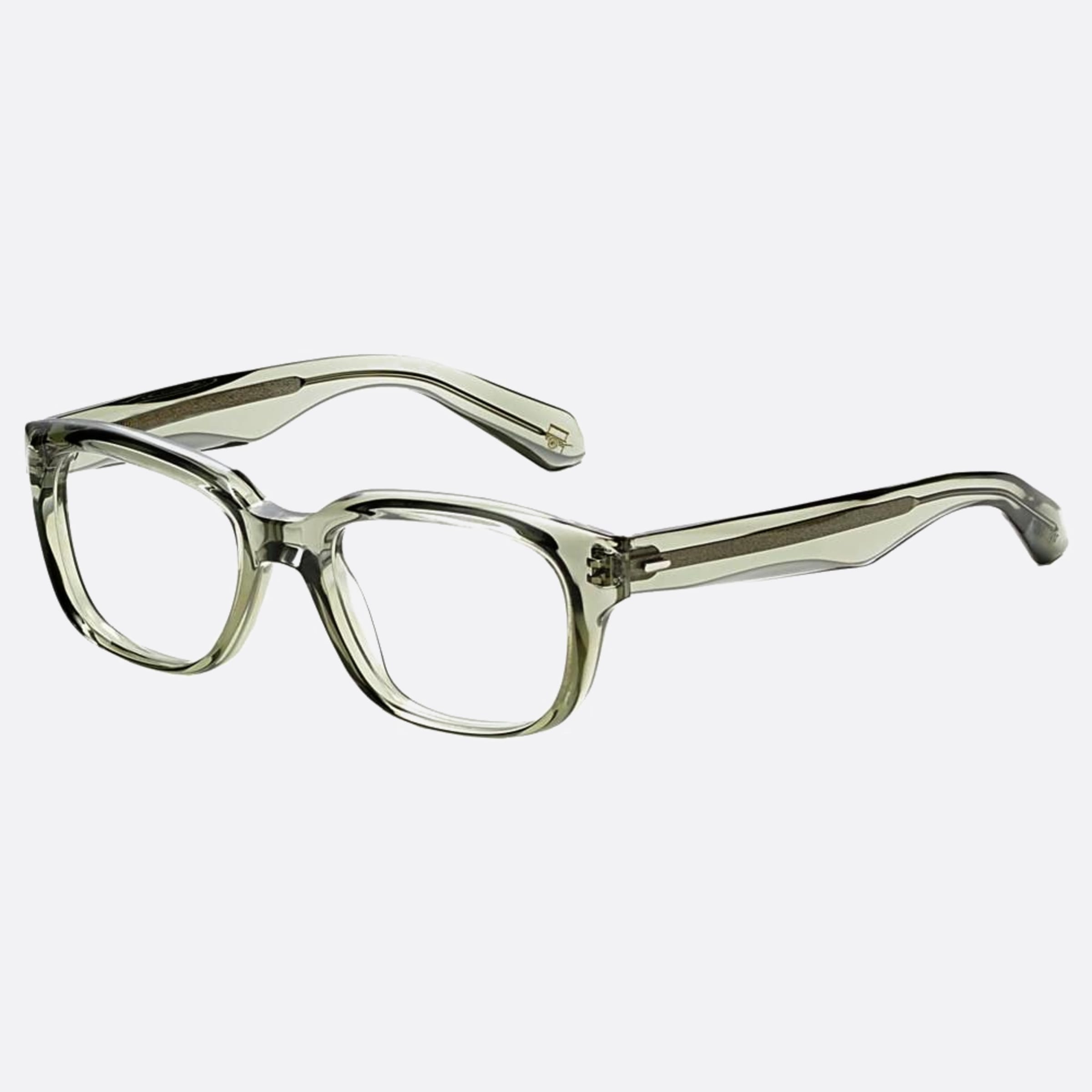 Moscot 51mm Zindik Green Geometric Unisex Eyeglasses - Side View