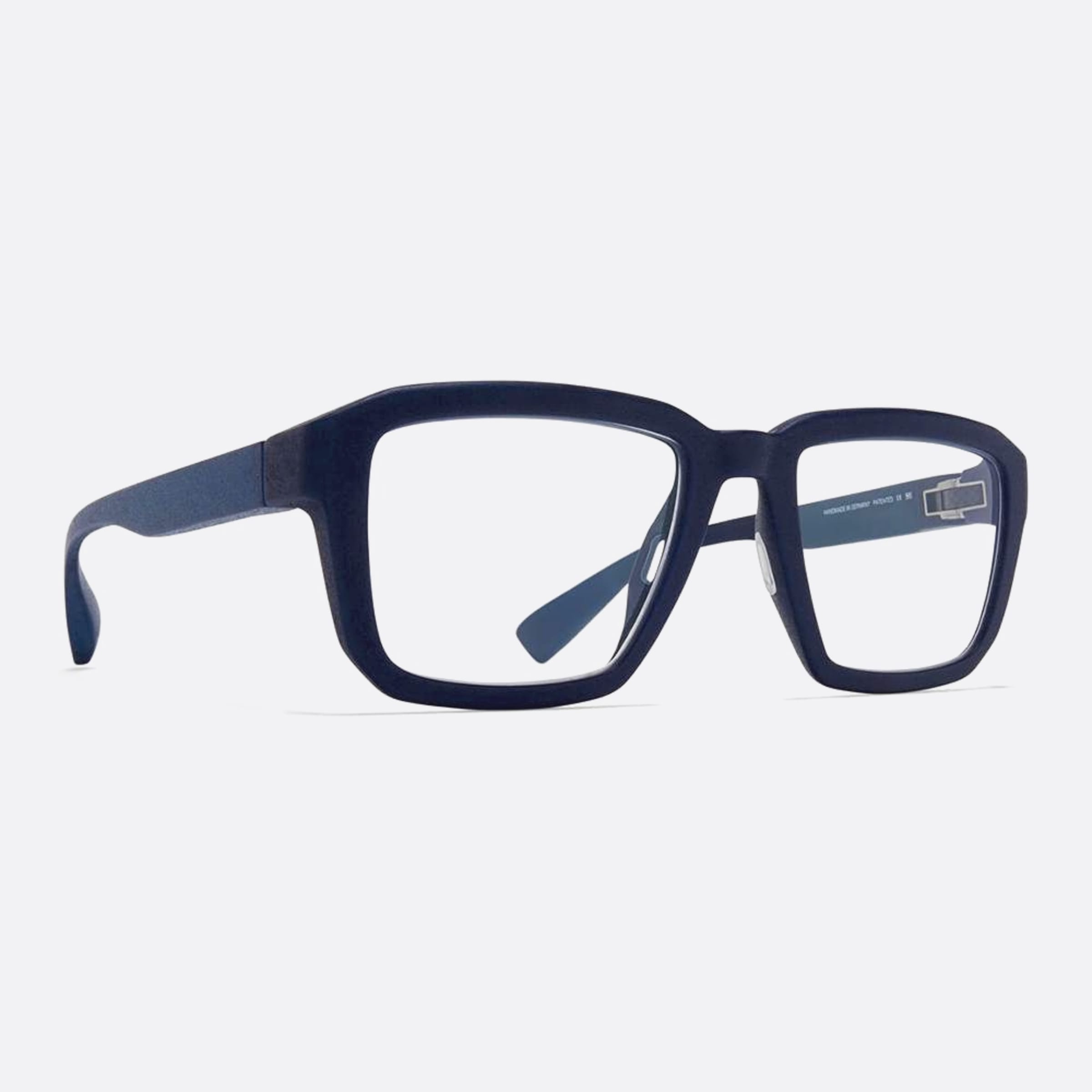 Mykita 54mm Alcor Blue Squared Unisex Eyeglasses - Side View