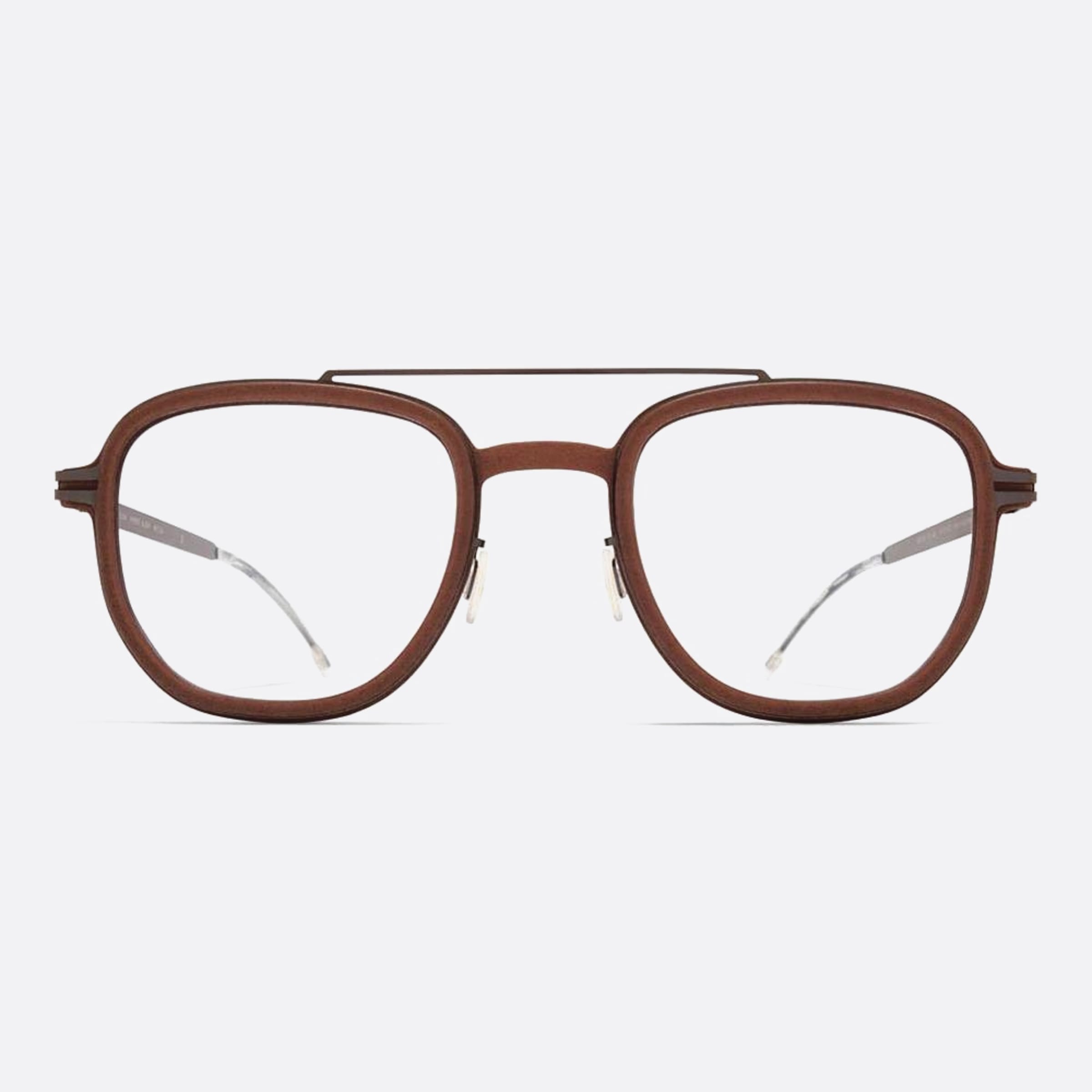 Mykita 48mm Alder Brown Geometric Unisex Eyeglasses - Main View