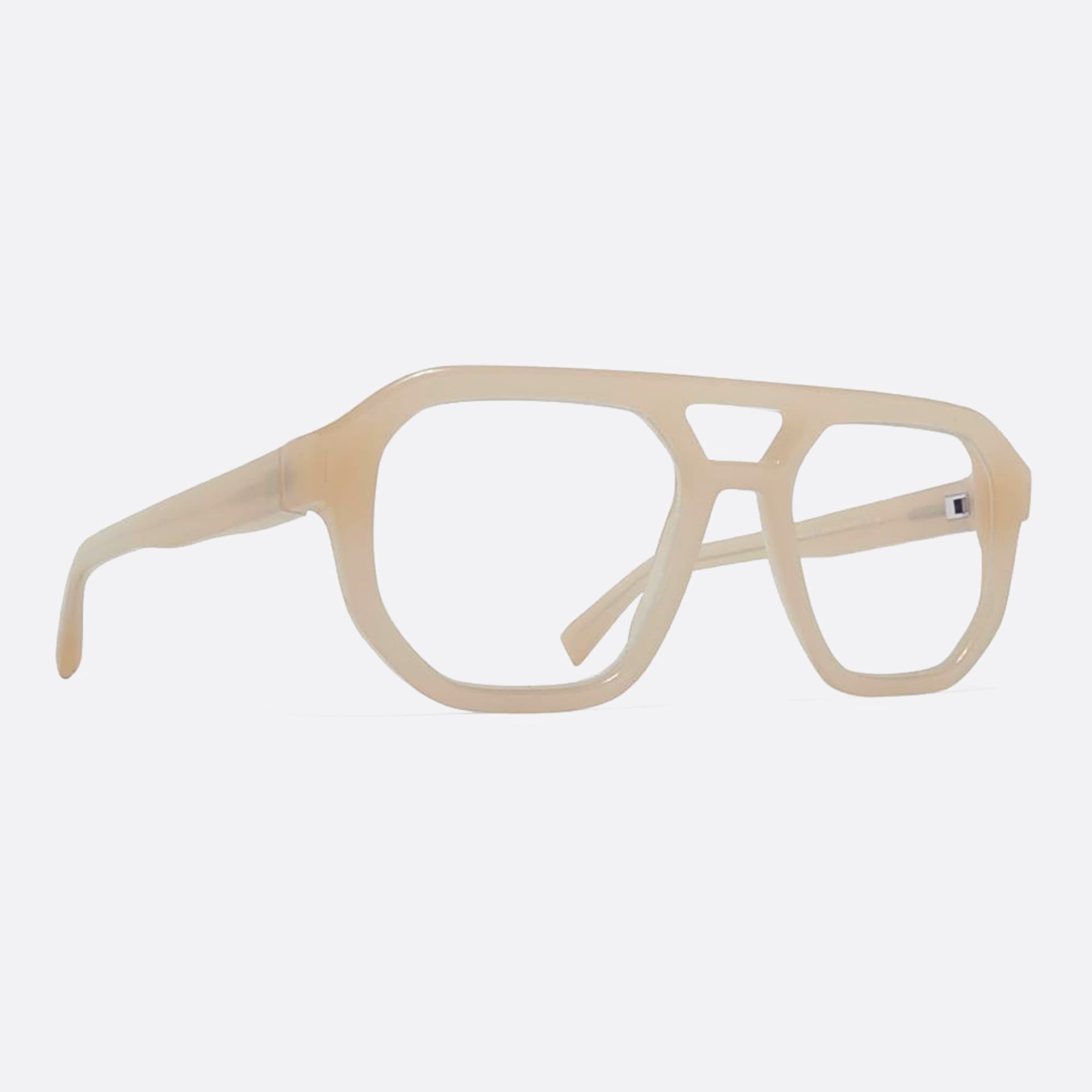 Mykita 53mm Amare Pink Geometric Unisex Eyeglasses - Side View