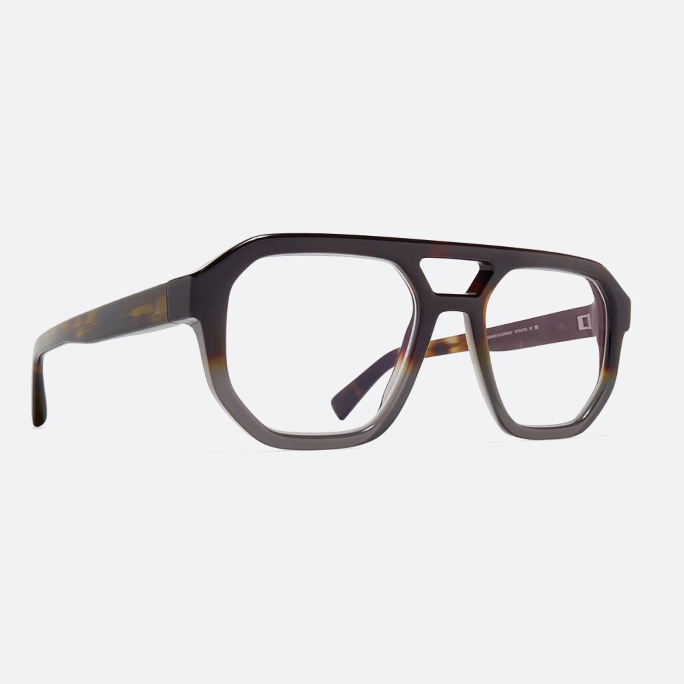 Mykita 53mm Amare Brown Geometric Unisex Eyeglasses - Side View