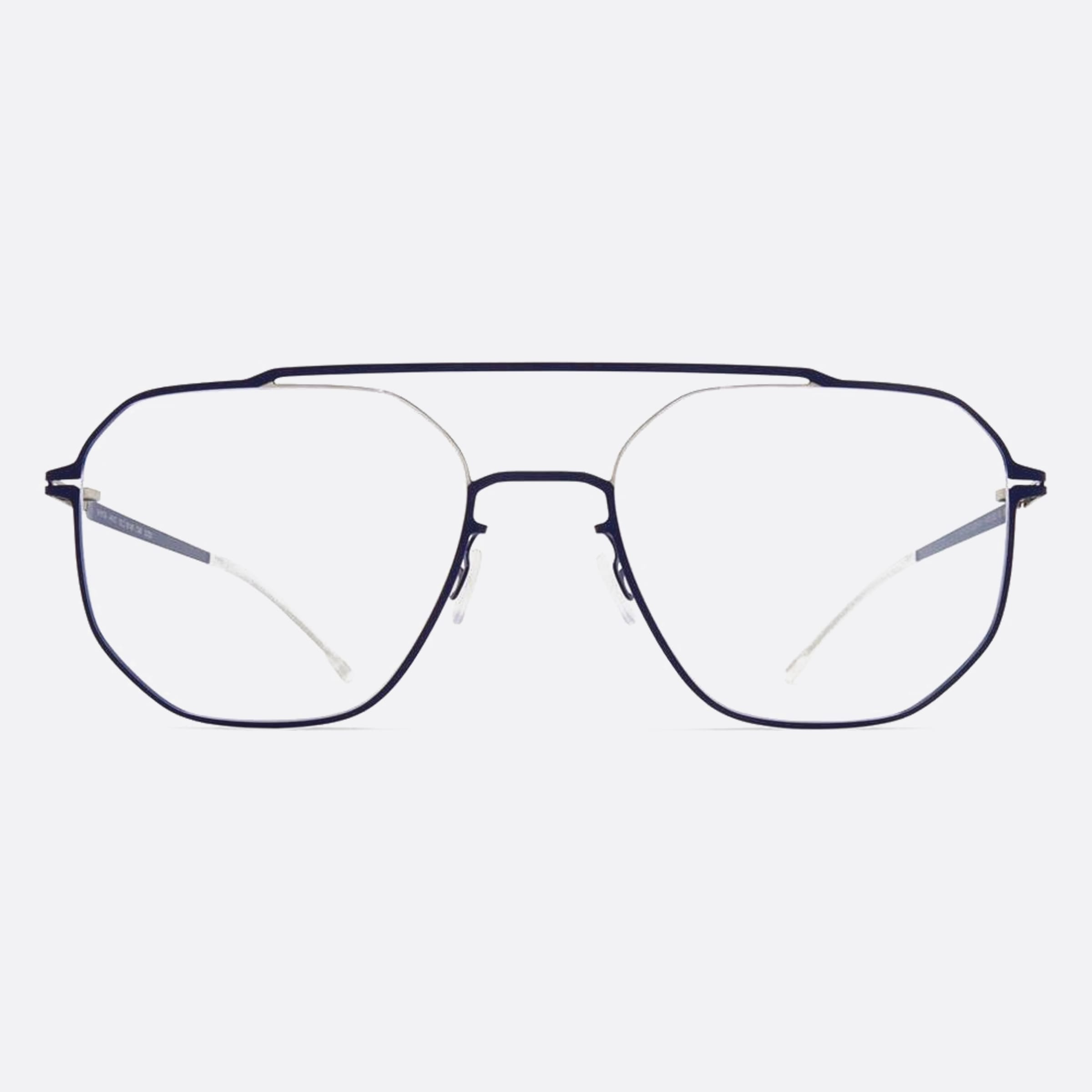 Mykita 53mm Arvo Blue Geometric Unisex Eyeglasses - Main View