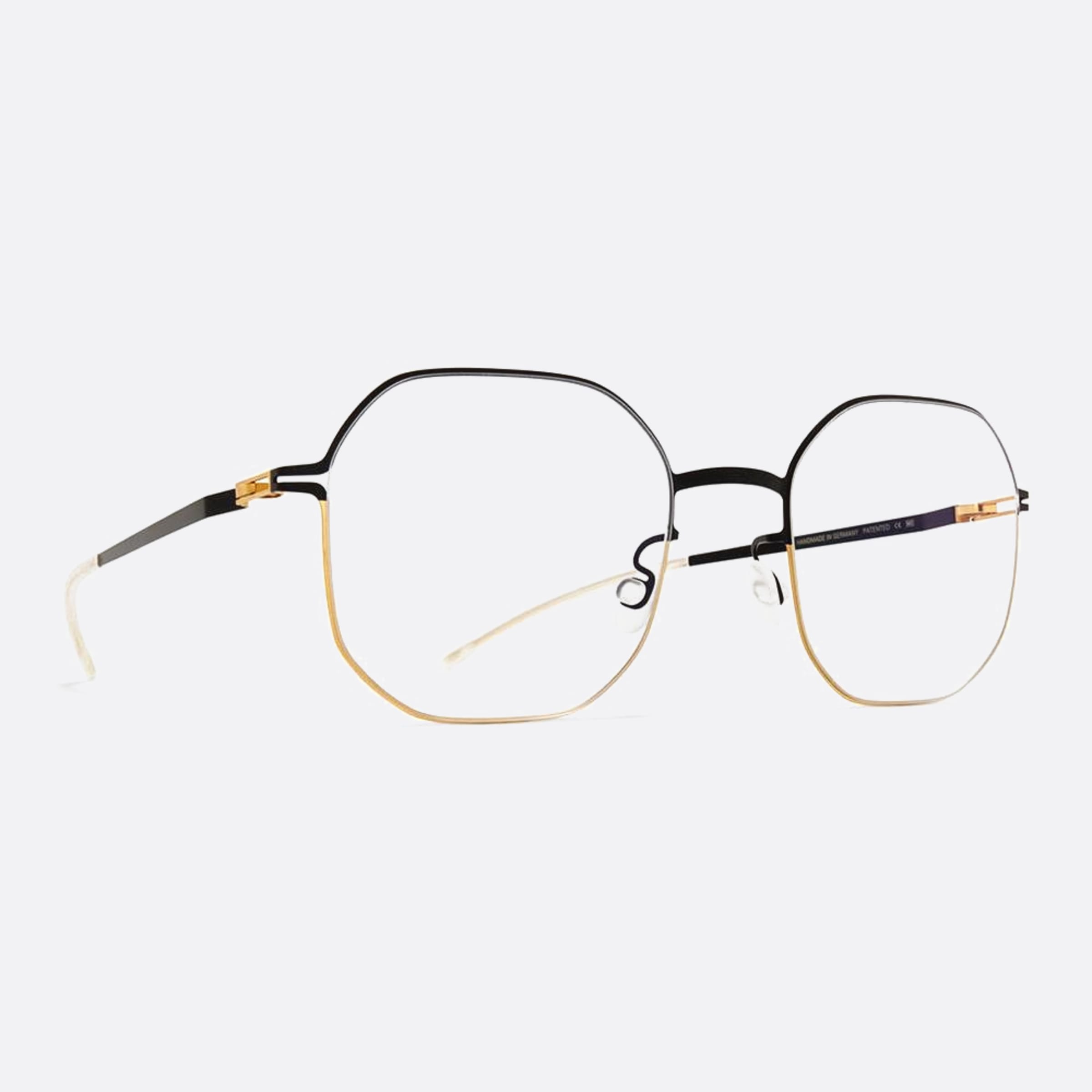 Mykita 49mm Cat Black Geometric Unisex Eyeglasses - Side View