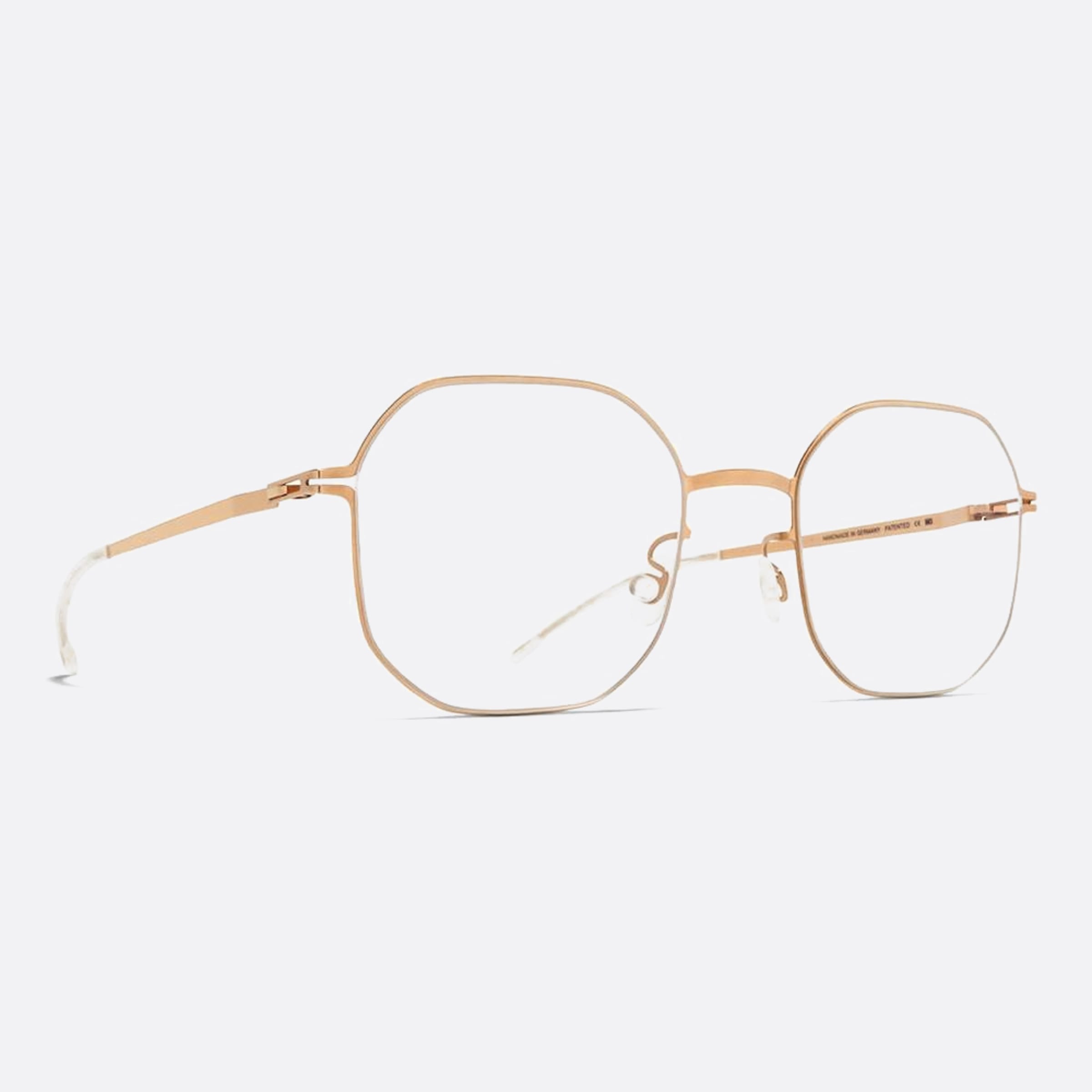 Mykita 49mm Cat Gold Geometric Unisex Eyeglasses - Side View