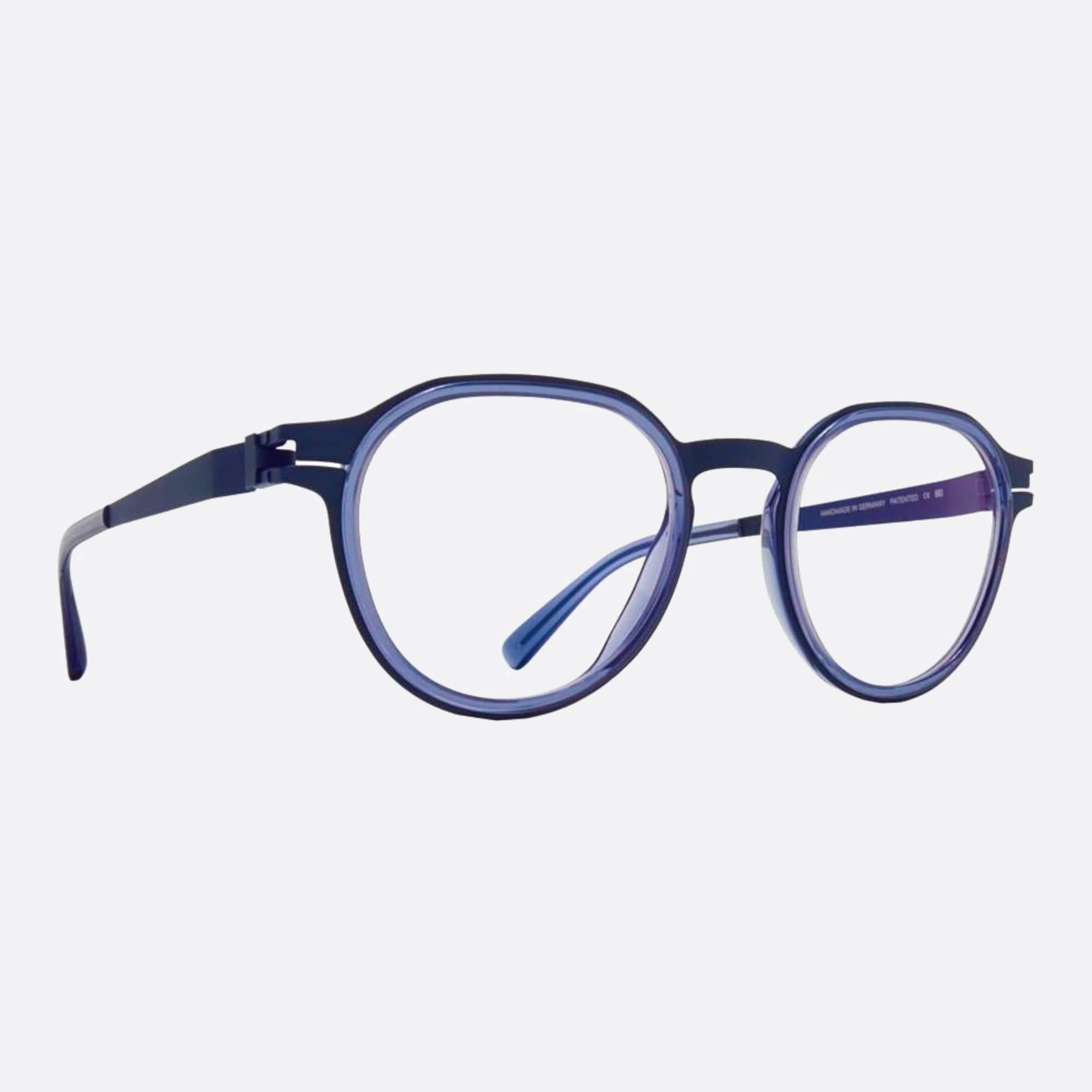 Mykita 48mm Caven Blue Pantos Unisex Eyeglasses - Side View