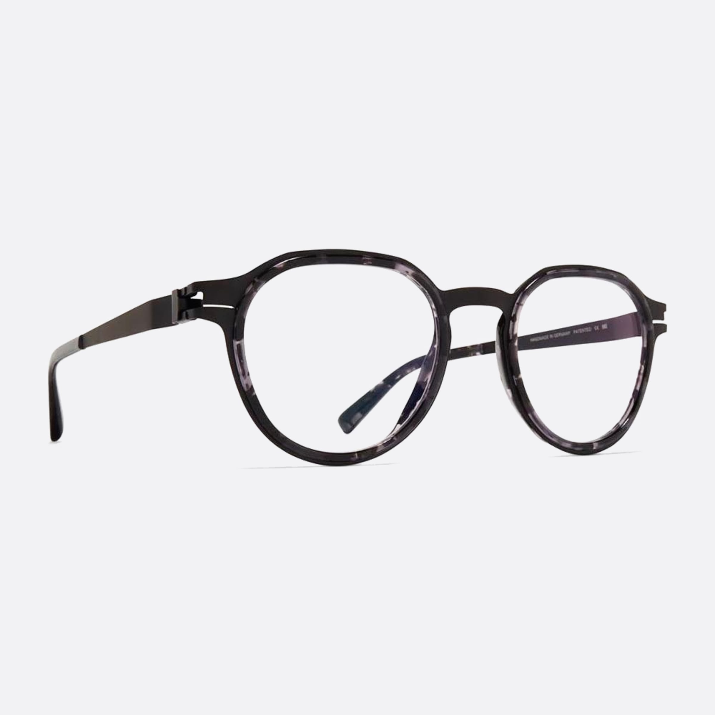 Mykita 48mm Caven Black Pantos Unisex Eyeglasses - Side View