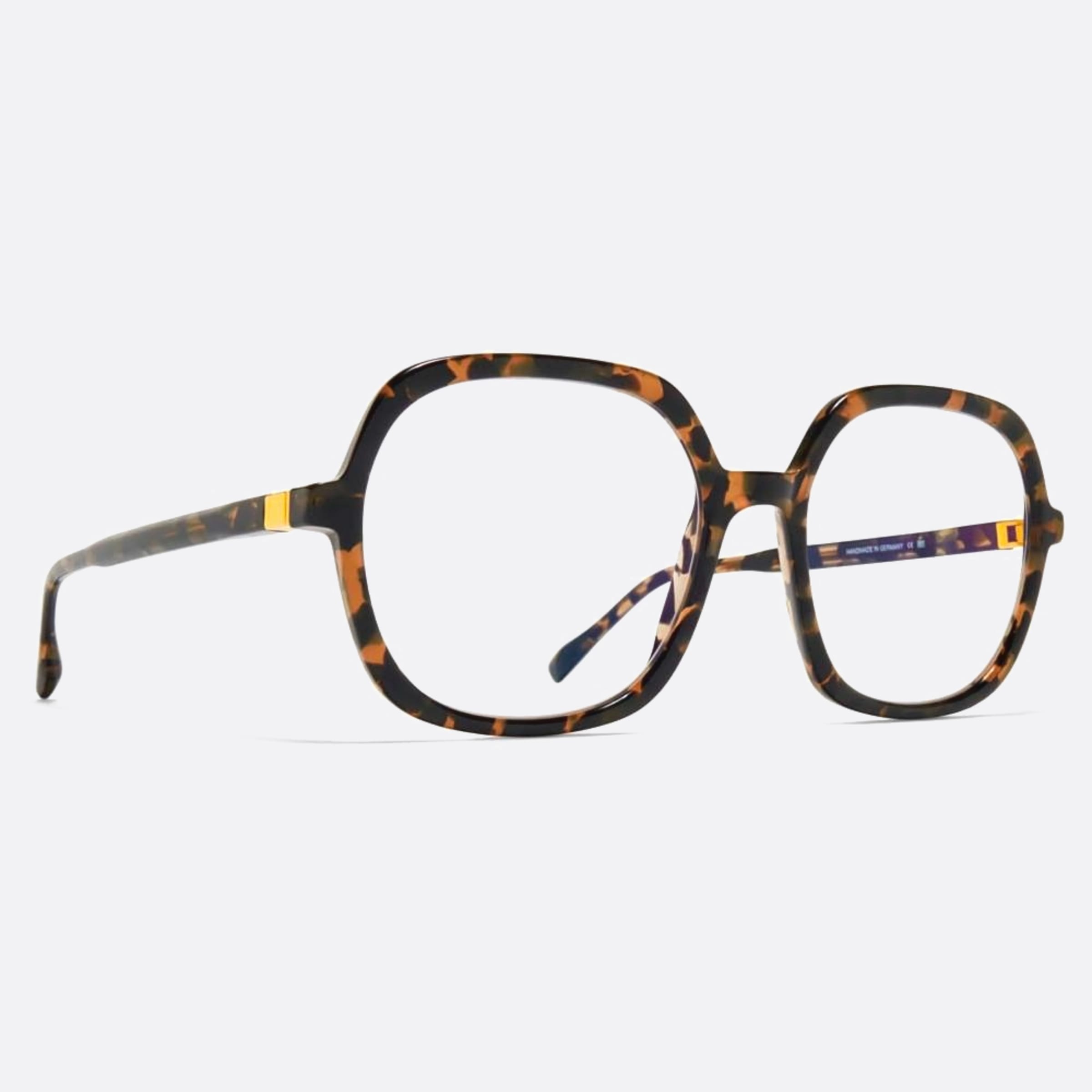 Mykita 54mm Farah Havana Geometric Unisex Eyeglasses - Side View