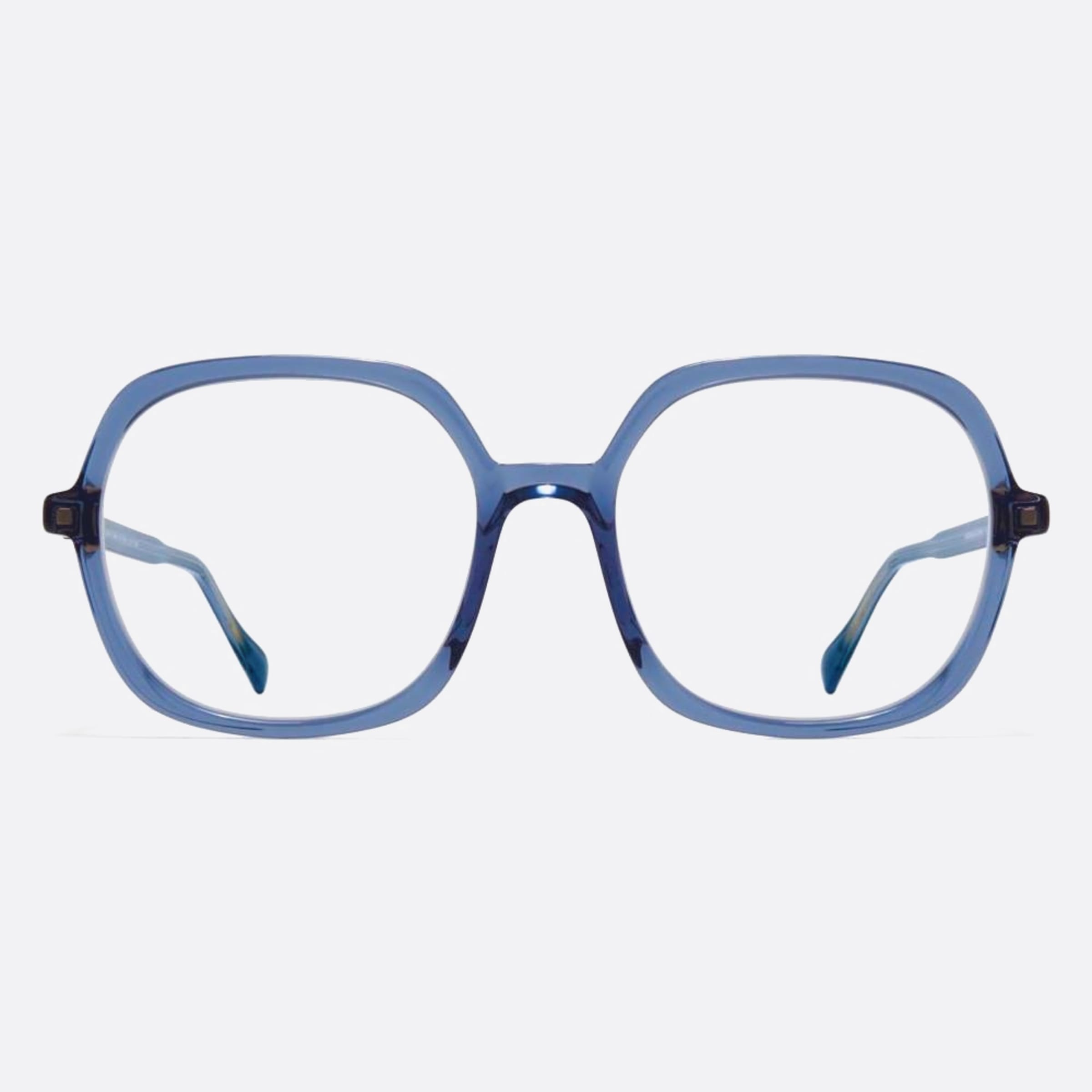 Mykita 54mm Farah Blue Geometric Unisex Eyeglasses - Main View