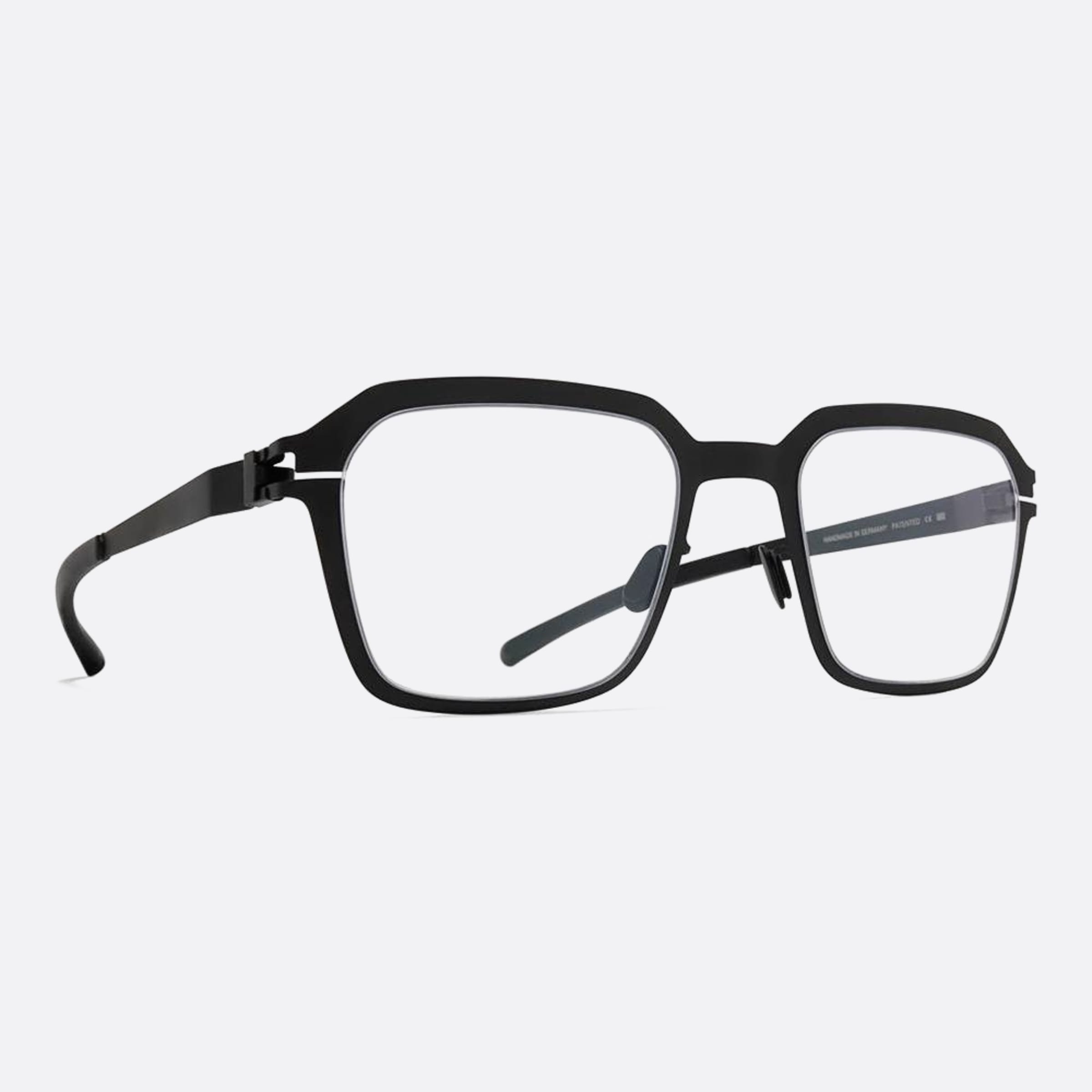 Mykita 50mm Garland Black Squared Unisex Eyeglasses - Side View