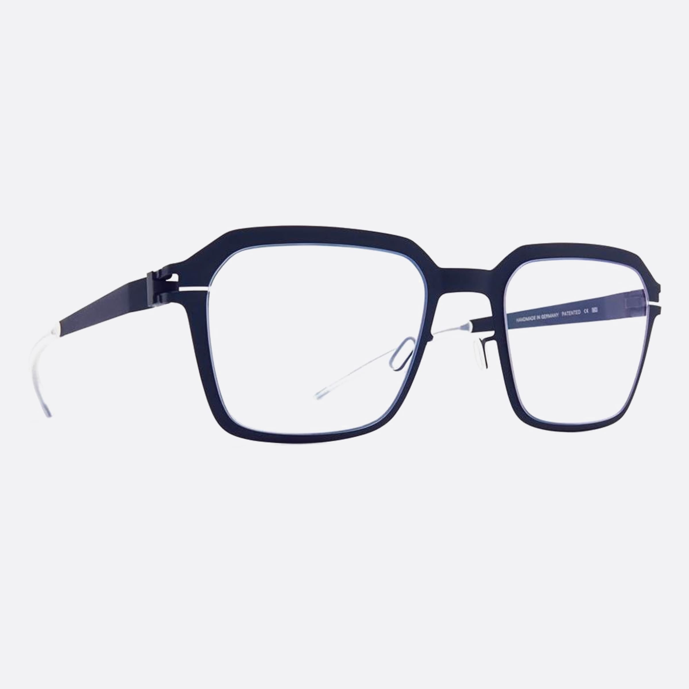 Mykita 50mm Garland Blue Squared Unisex Eyeglasses - Side View