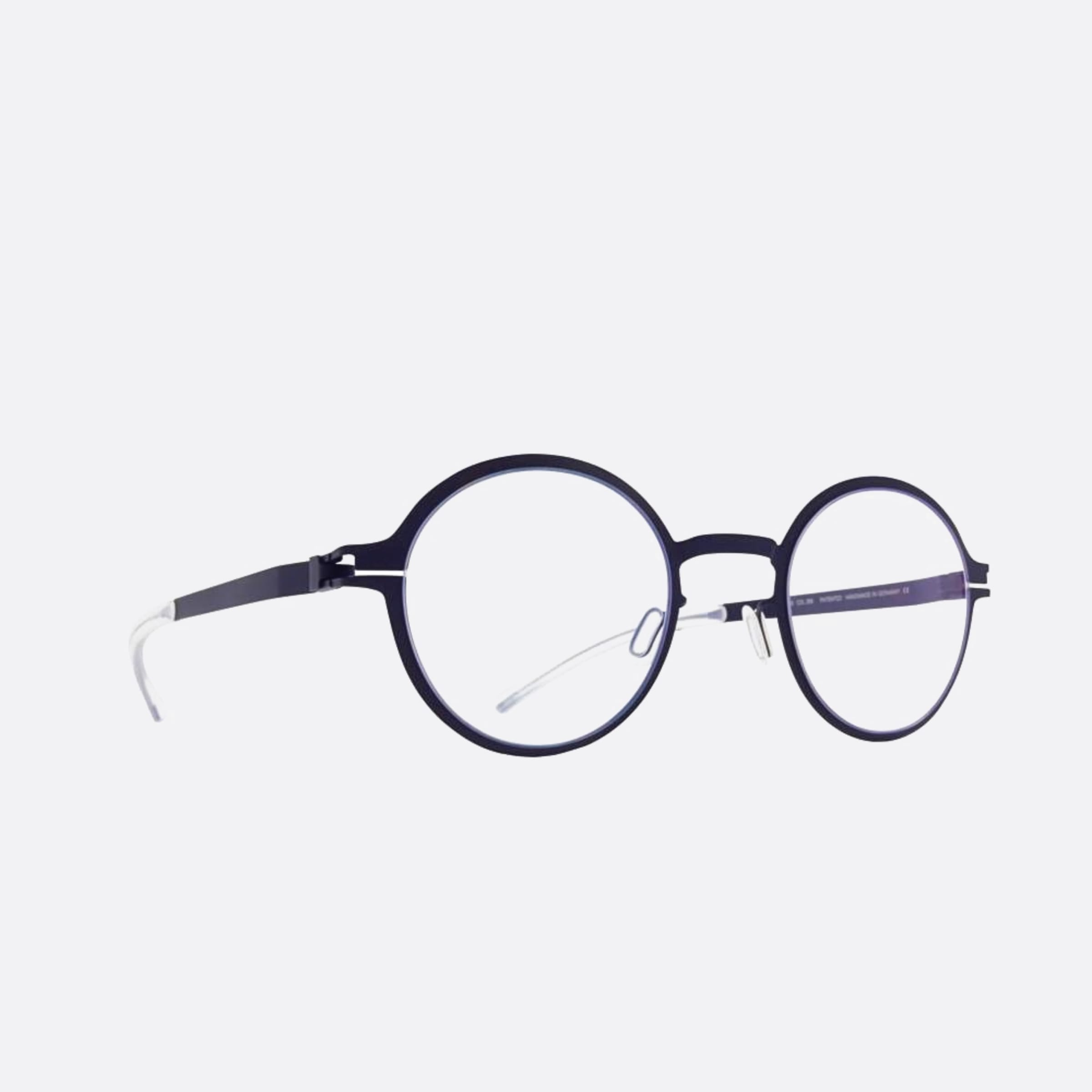 Mykita 44mm Getz Blue Round Unisex Eyeglasses - Side View