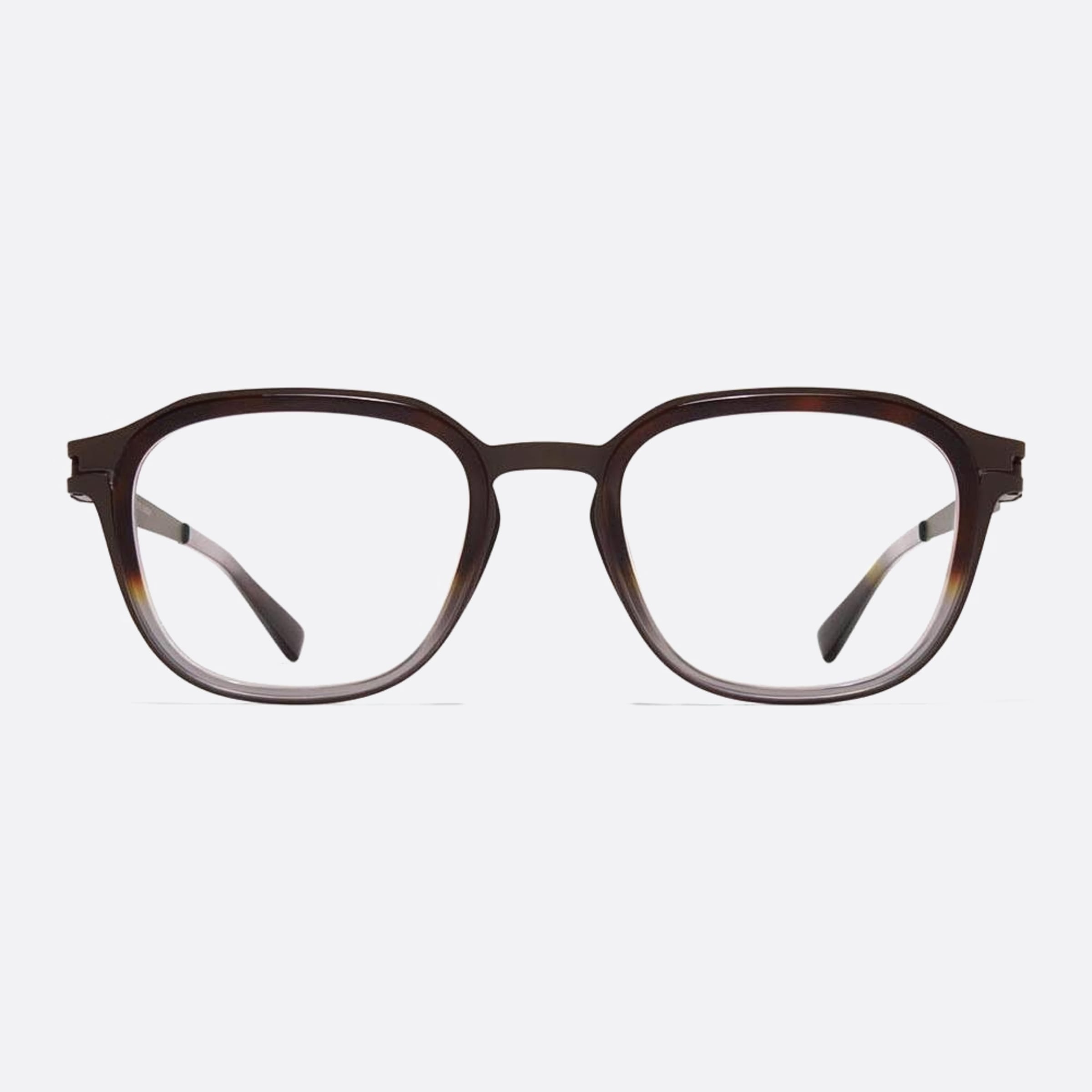 Mykita 49mm Hawi Brown Geometric Unisex Eyeglasses - Main View