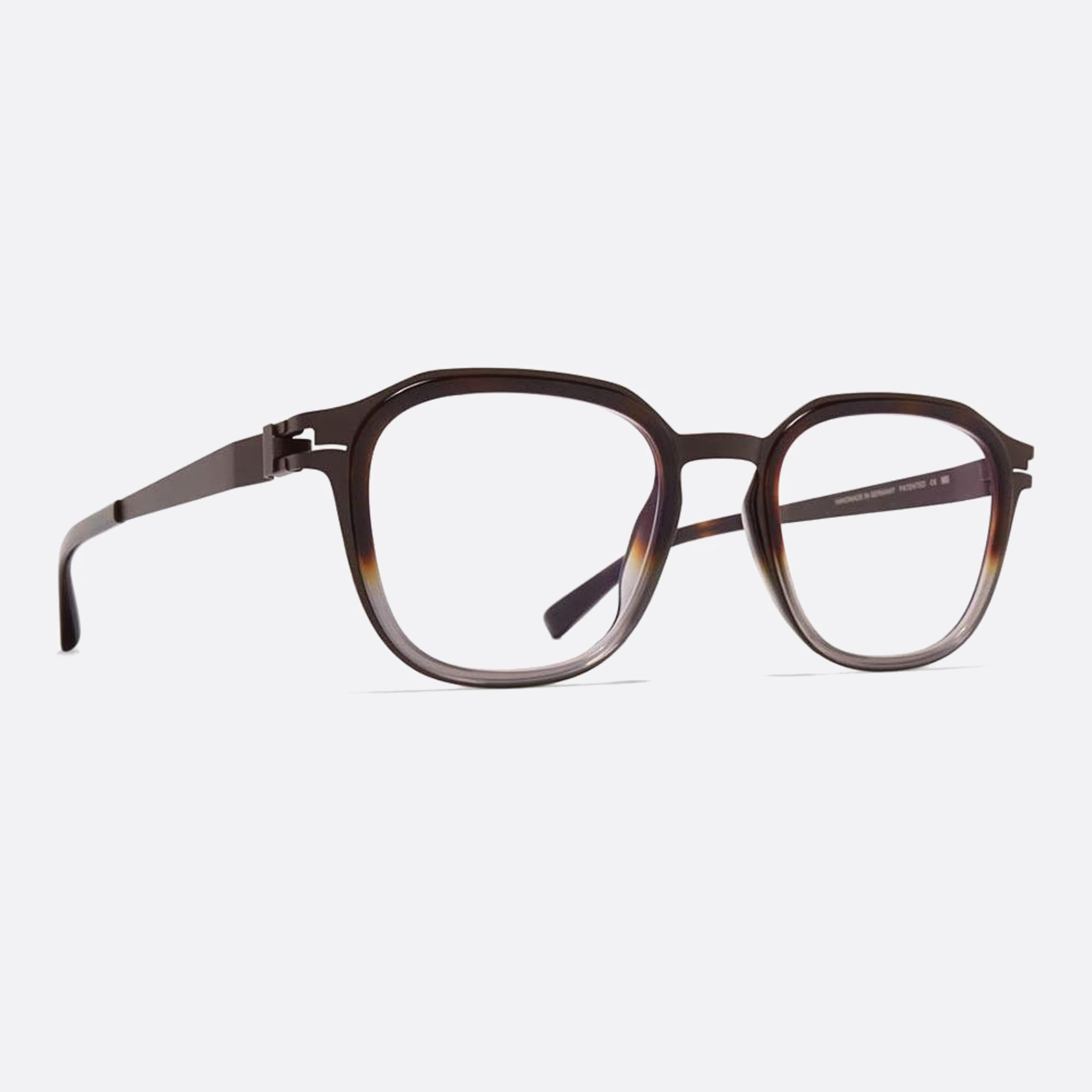 Mykita 49mm Hawi Brown Geometric Unisex Eyeglasses - Side View